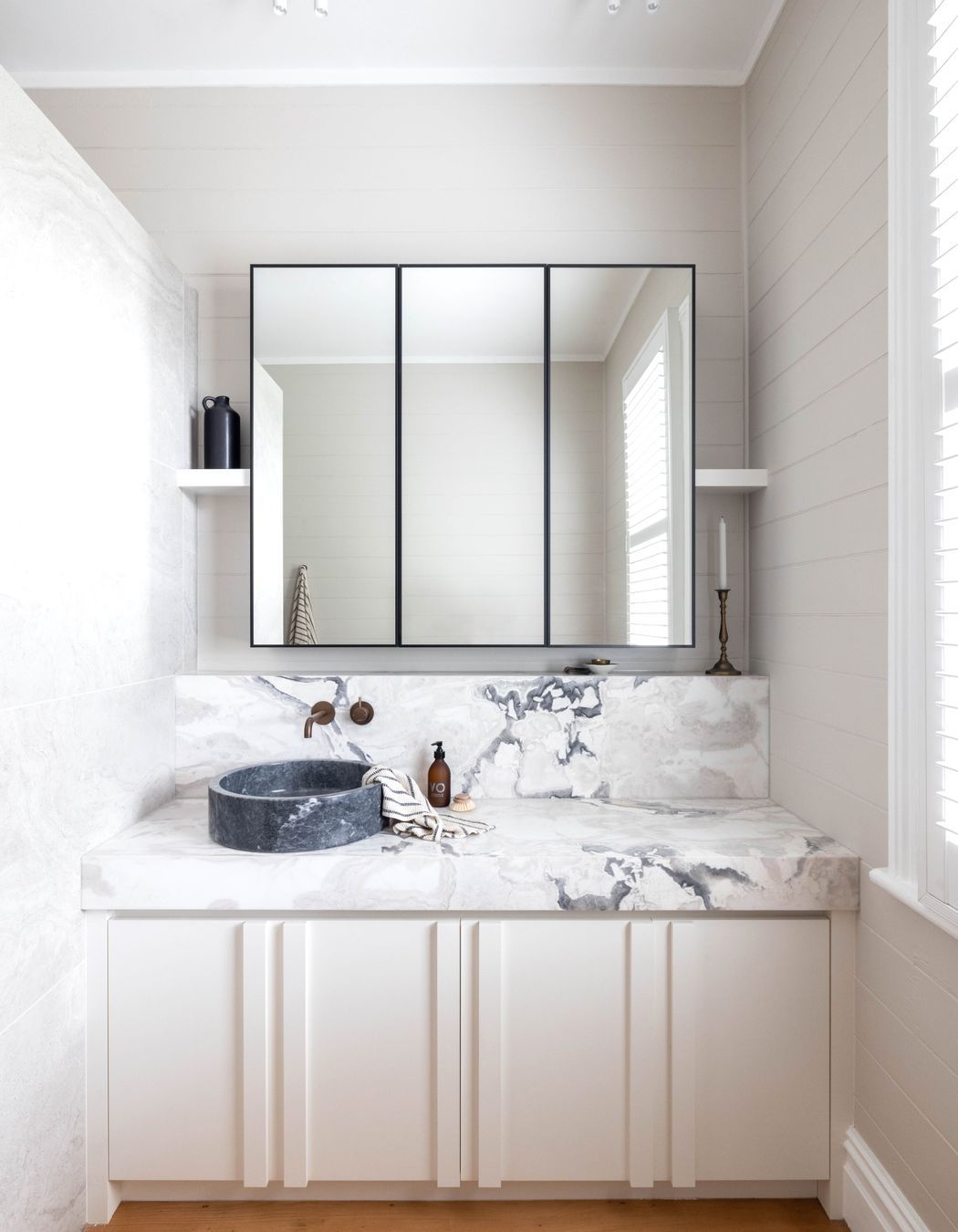 Prime Melamine, Quarter Thorndon Cream. Design by Michael Murray Studio.