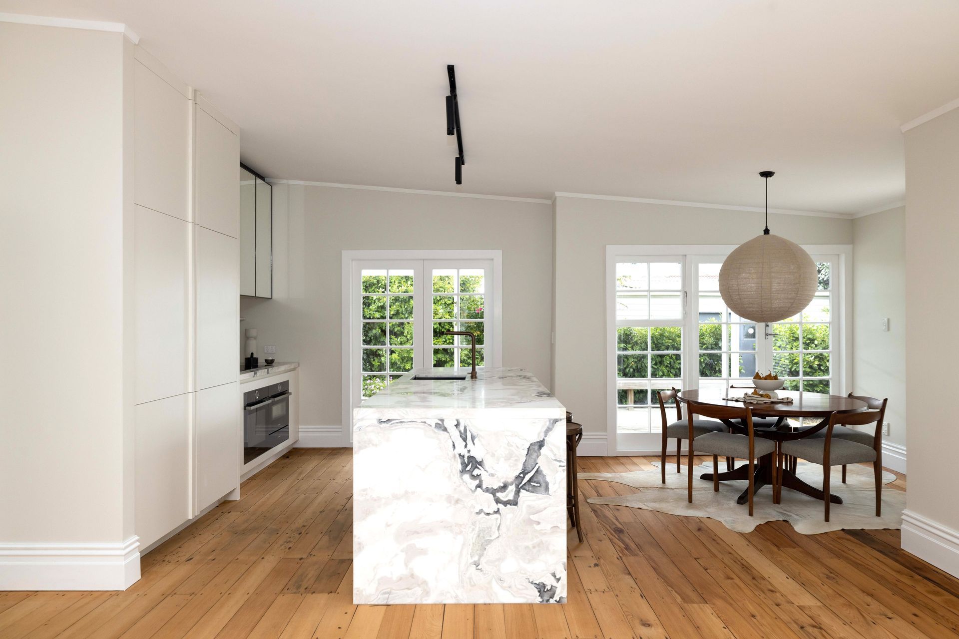 Prime Melamine, Quarter Thorndon Cream. Design by Michael Murray Studio.