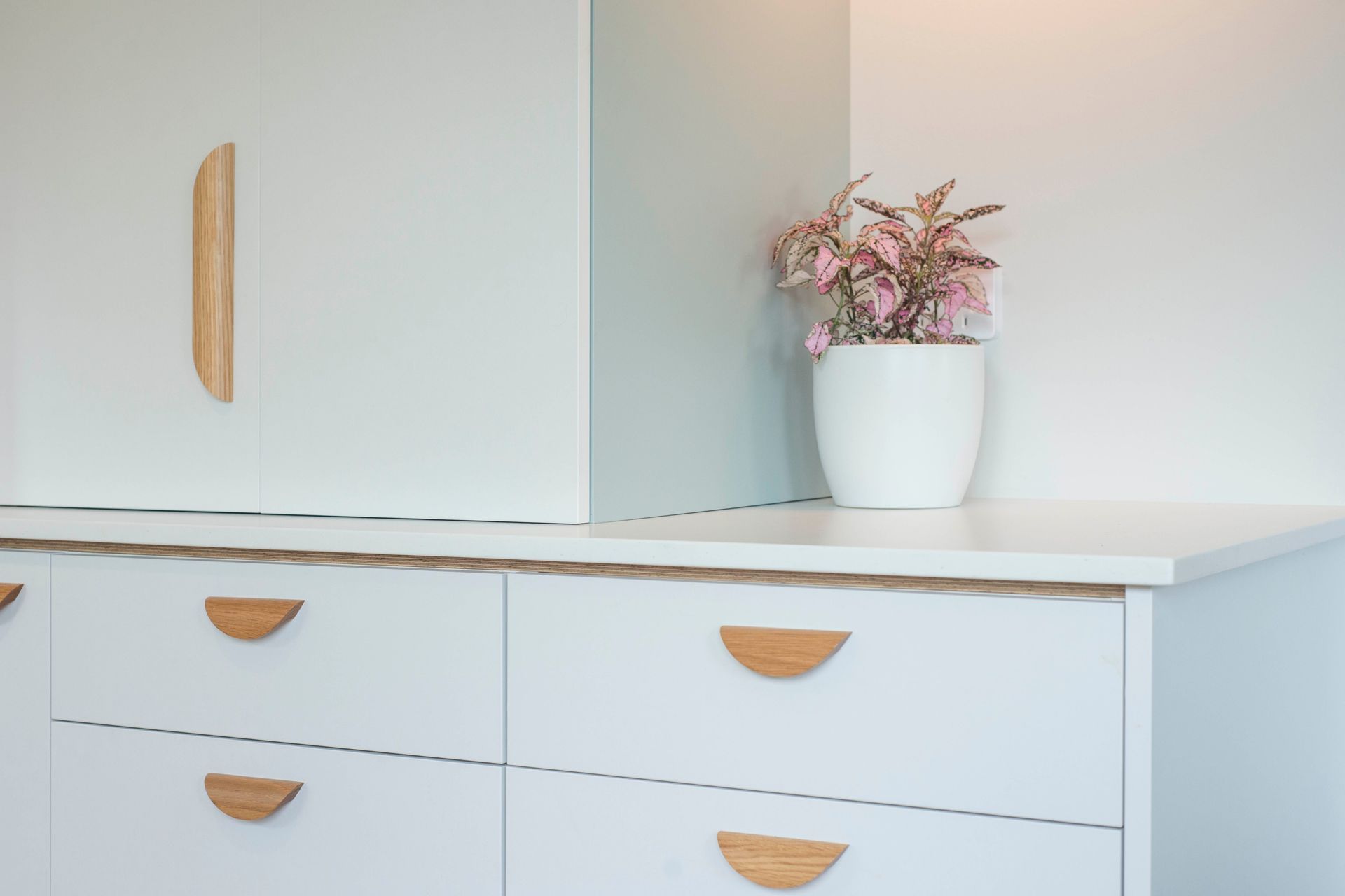 Prime Melamine, Concrete &amp; Prime Stone, Golden Bay Honed. Designed by Fiona Vidar, Cooper Webley.