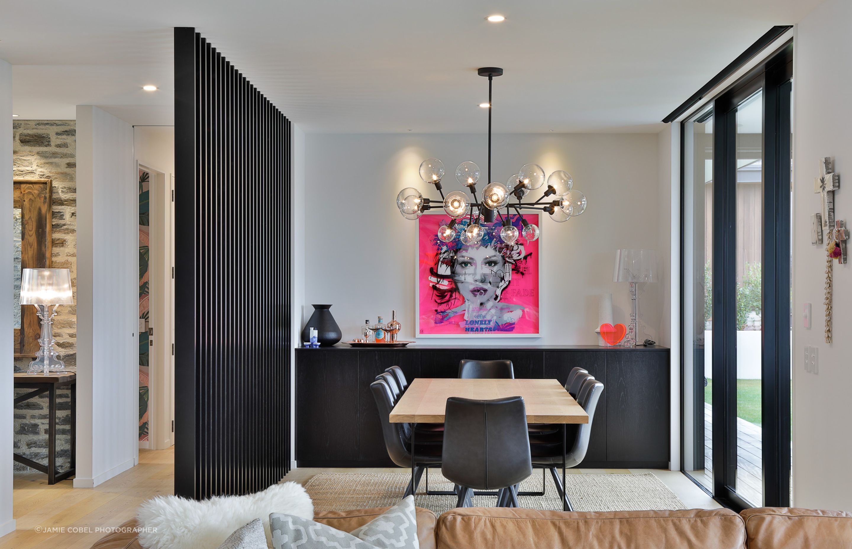 Dining space.  Artist: Joel Hart. Interior Design- Kelly @ Archi Build Ltd.