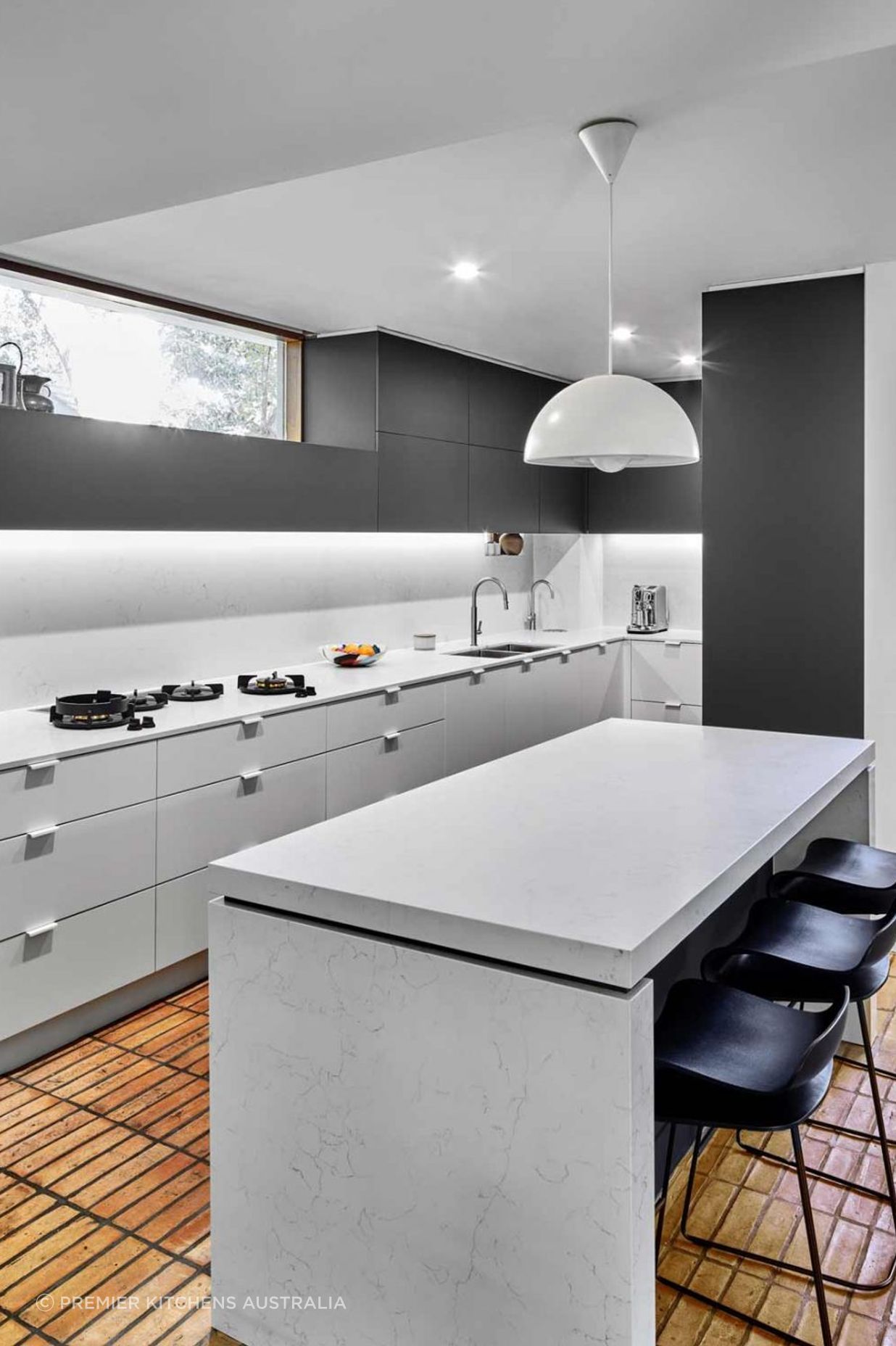 Black & White Kitchen Design – Greenwich by Premier Kitchens Australia ...