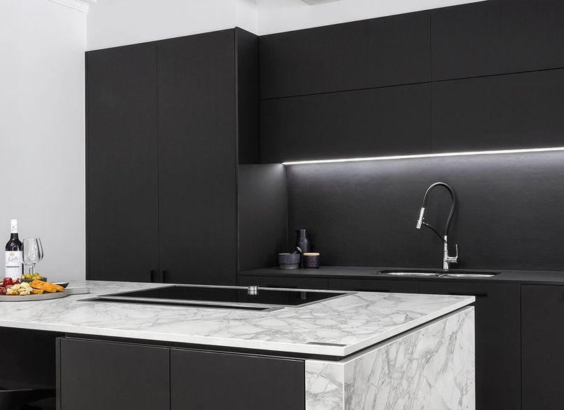 Matte Black Kitchen Design, Willoughby