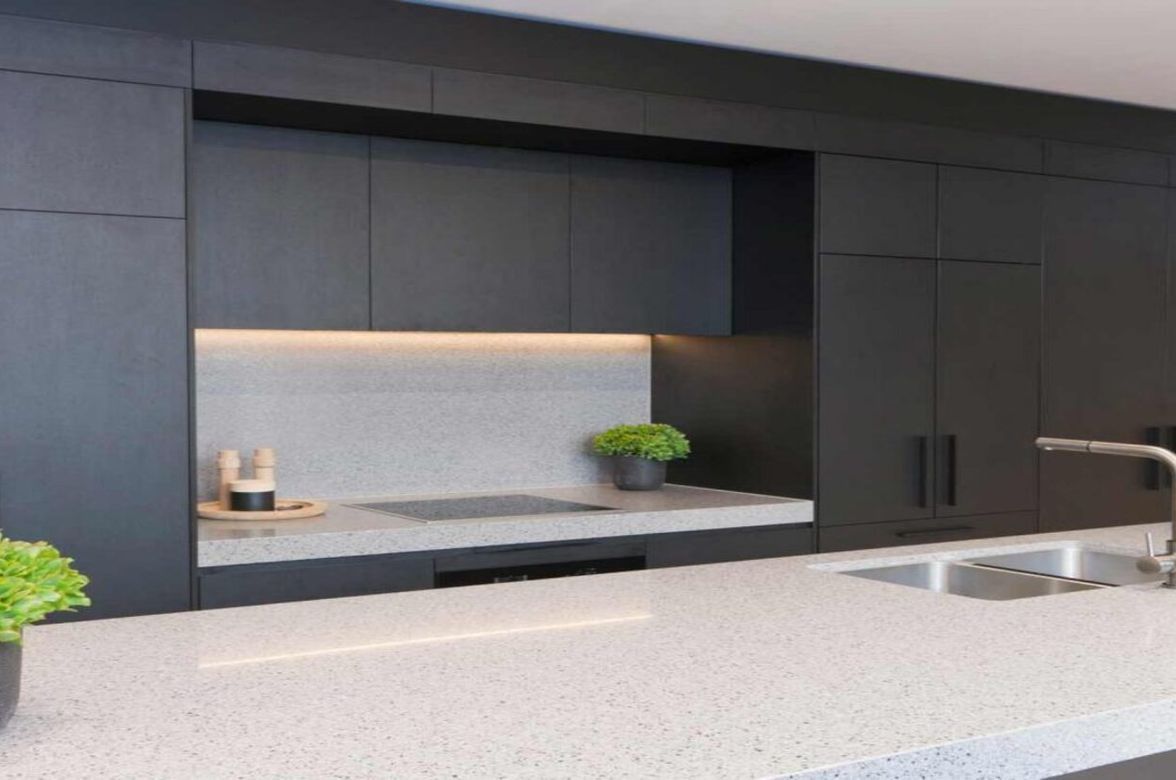 Matte Black Timber Kitchen