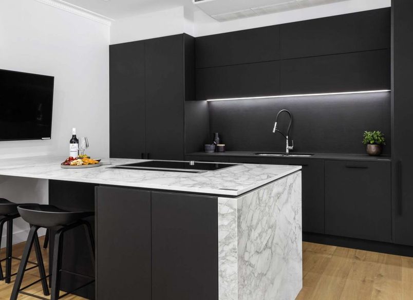 Matte Black Kitchen Design, Willoughby