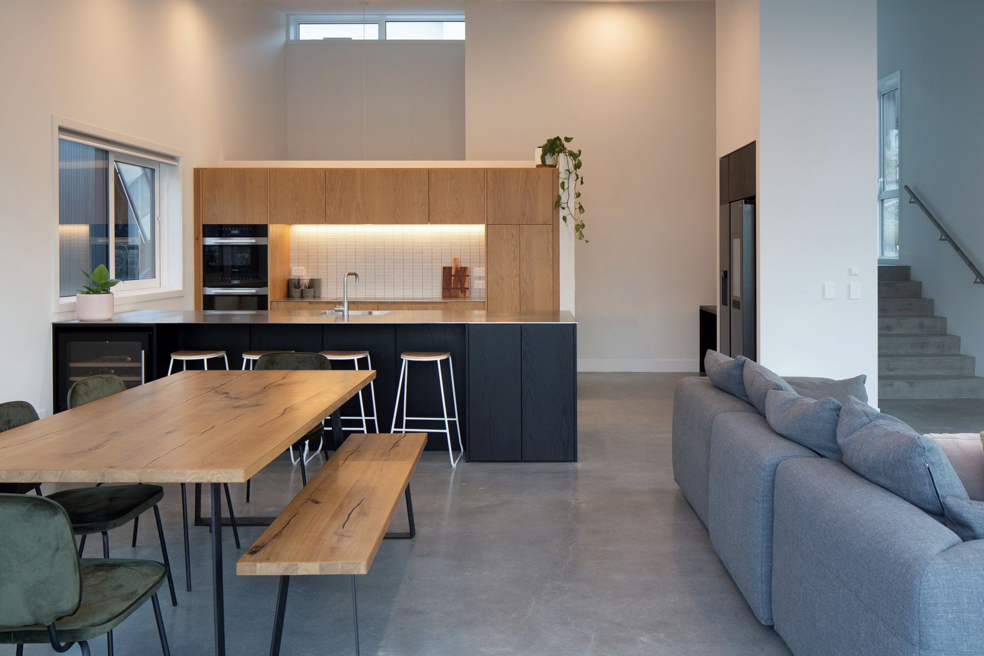 Bespoke oak veneer kitchen joinery