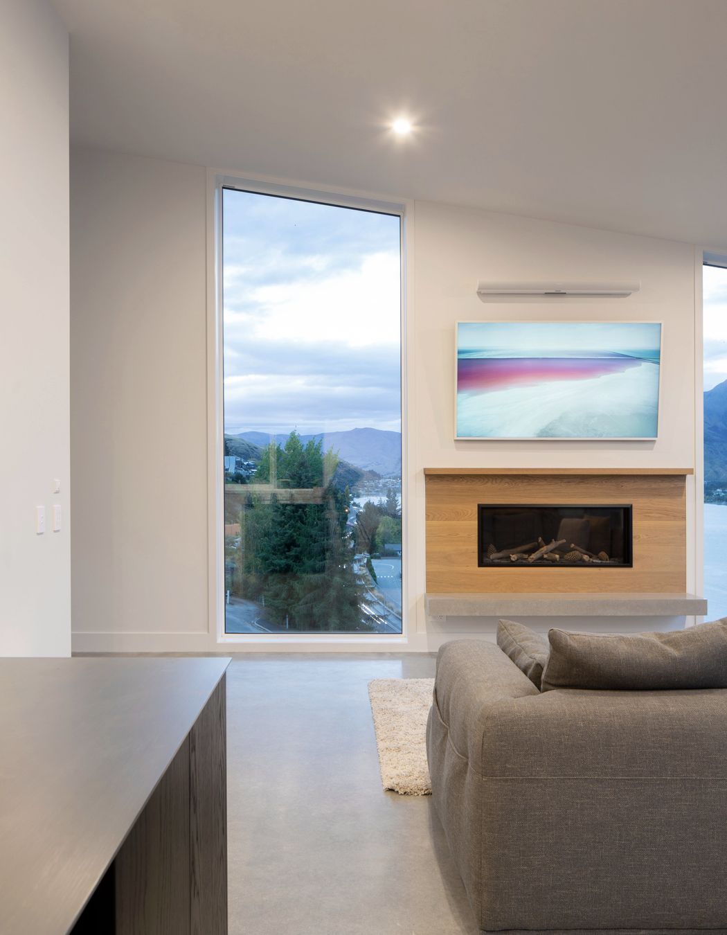 The villas have polished concrete floors throughout the living space