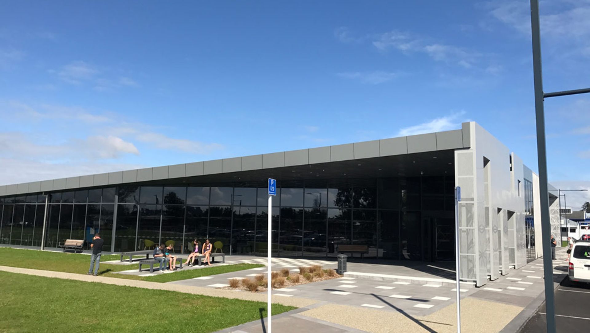 Te Awamutu Library utilises White Terrazzo pavers banner