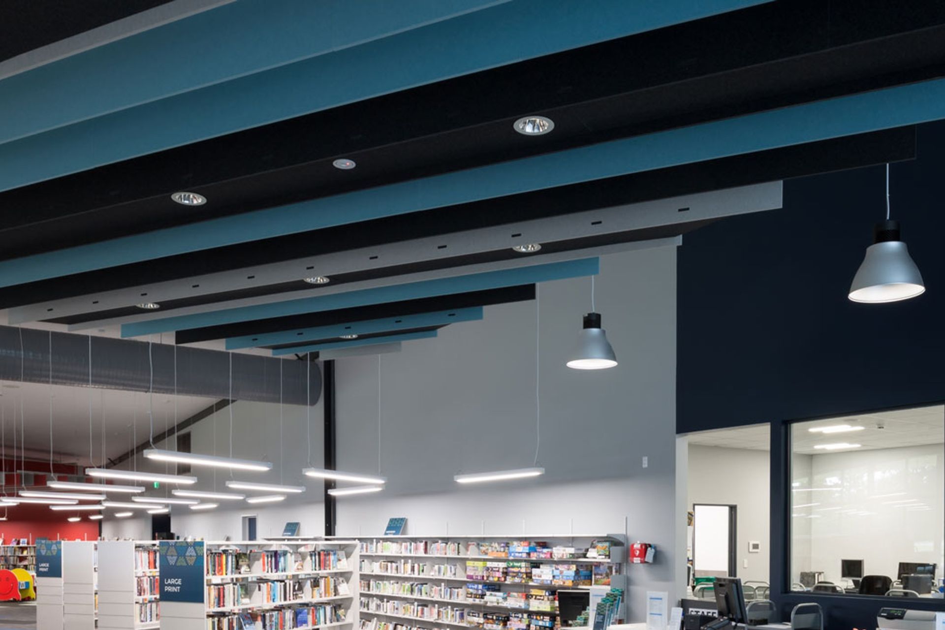 Custom Frontier™ Acoustic Fins in Falling Water, Savoye and Flatiron