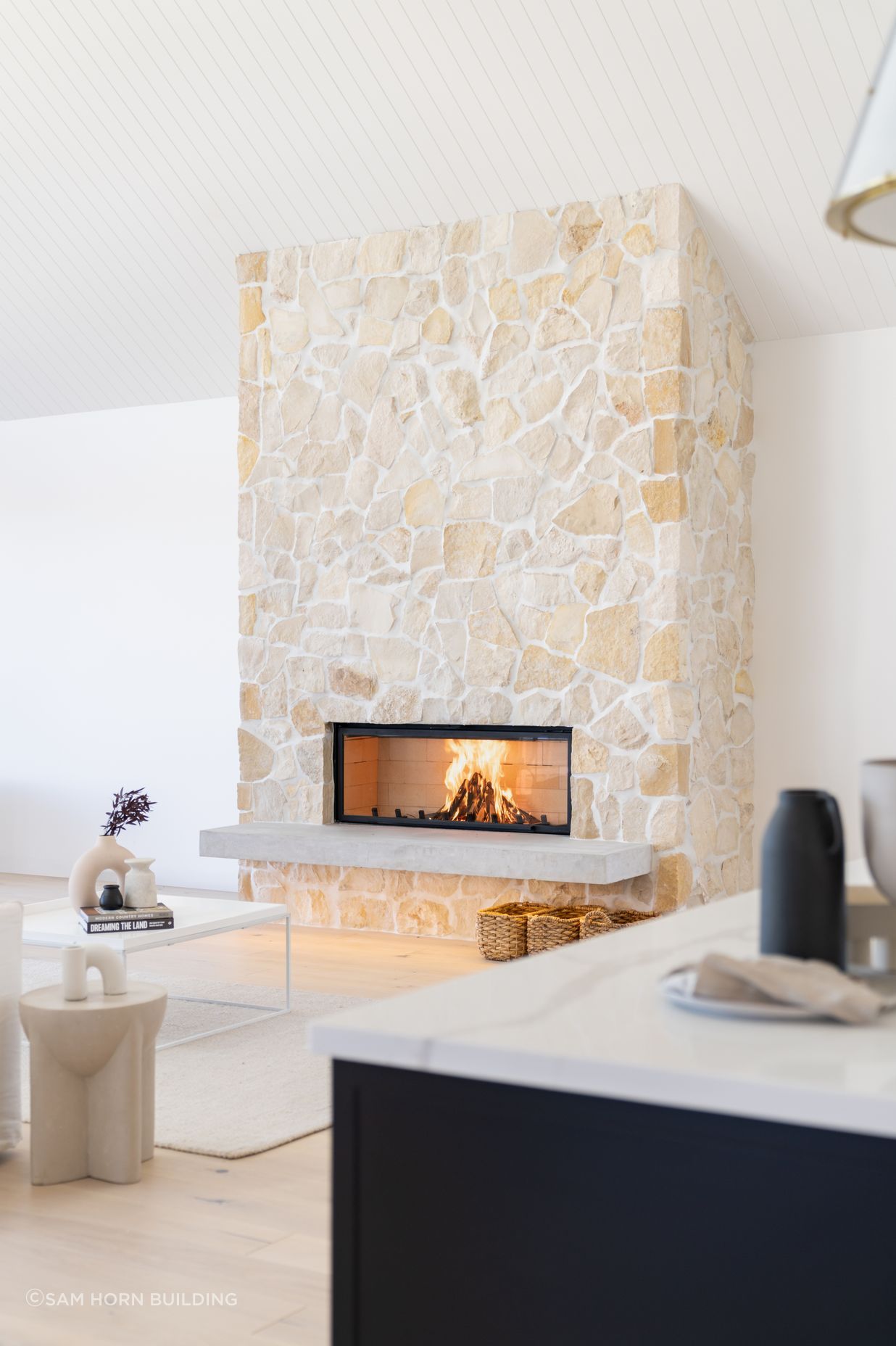 Axis H1600 featured in stacked stone wall