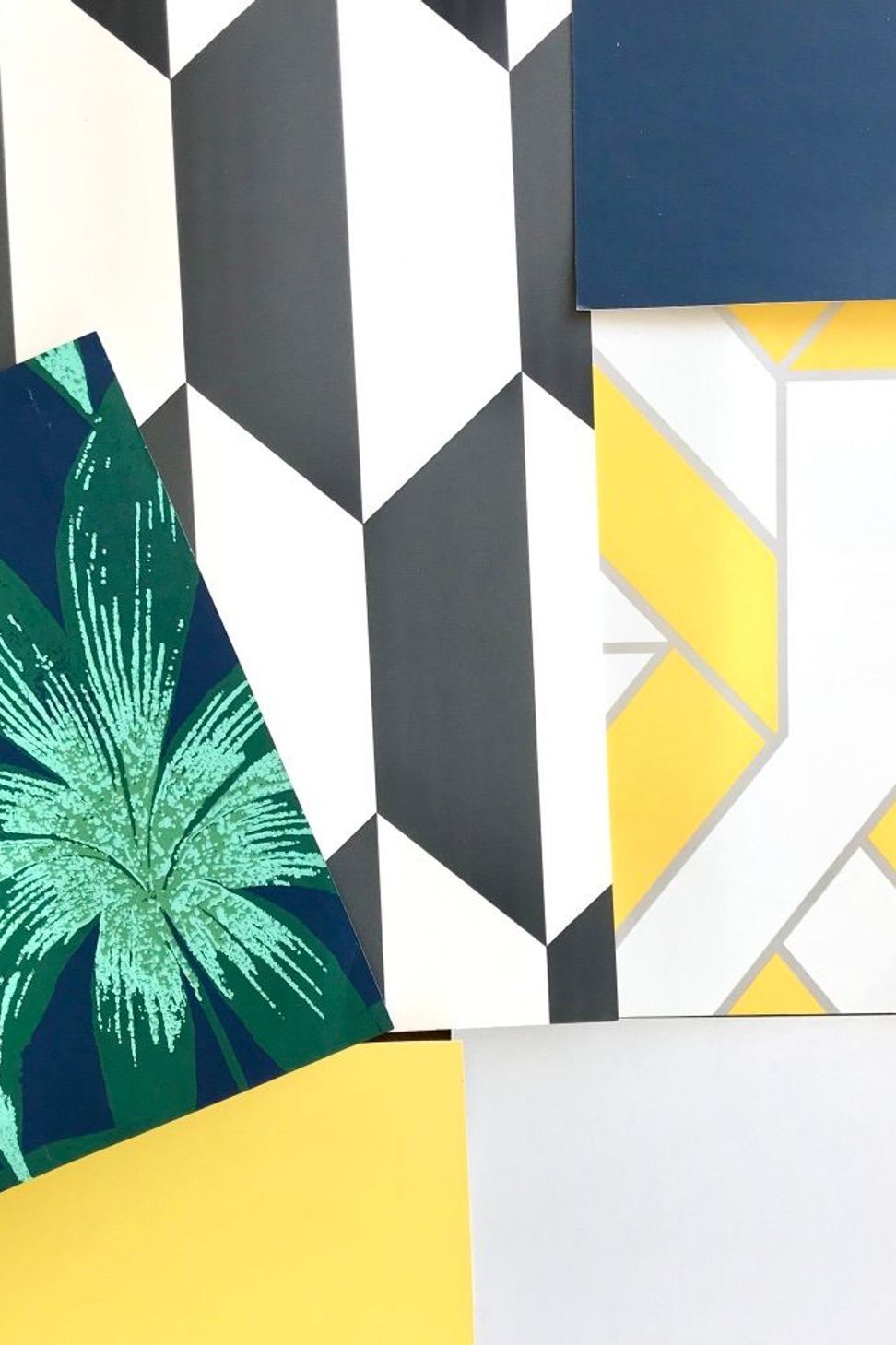 Vibrant selection of wallpapers and paint colours combined in the St Albans new build.