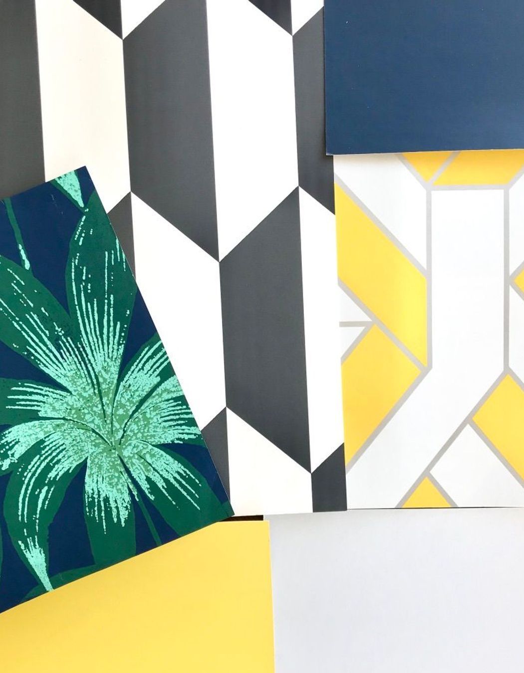 Vibrant selection of wallpapers and paint colours combined in the St Albans new build.