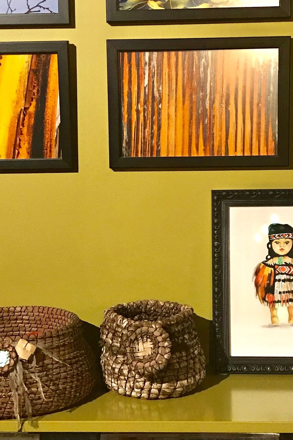 Beautiful autumnal toned vignette. Artwork by Melissa Sharplin.