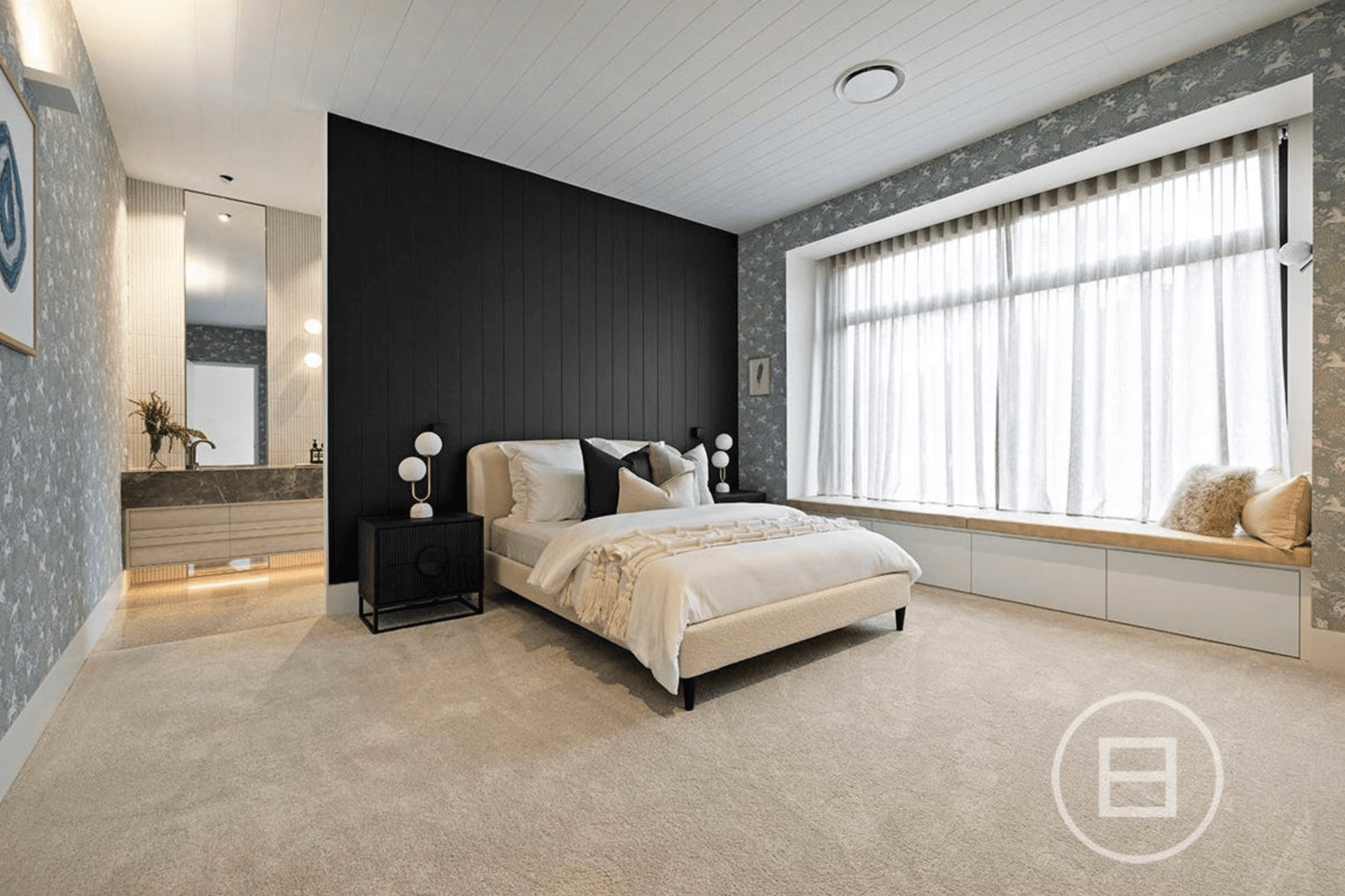 Utilising such an open space for the master bedroom, including a nook against a large window was the perfect way to allow natural light into the home