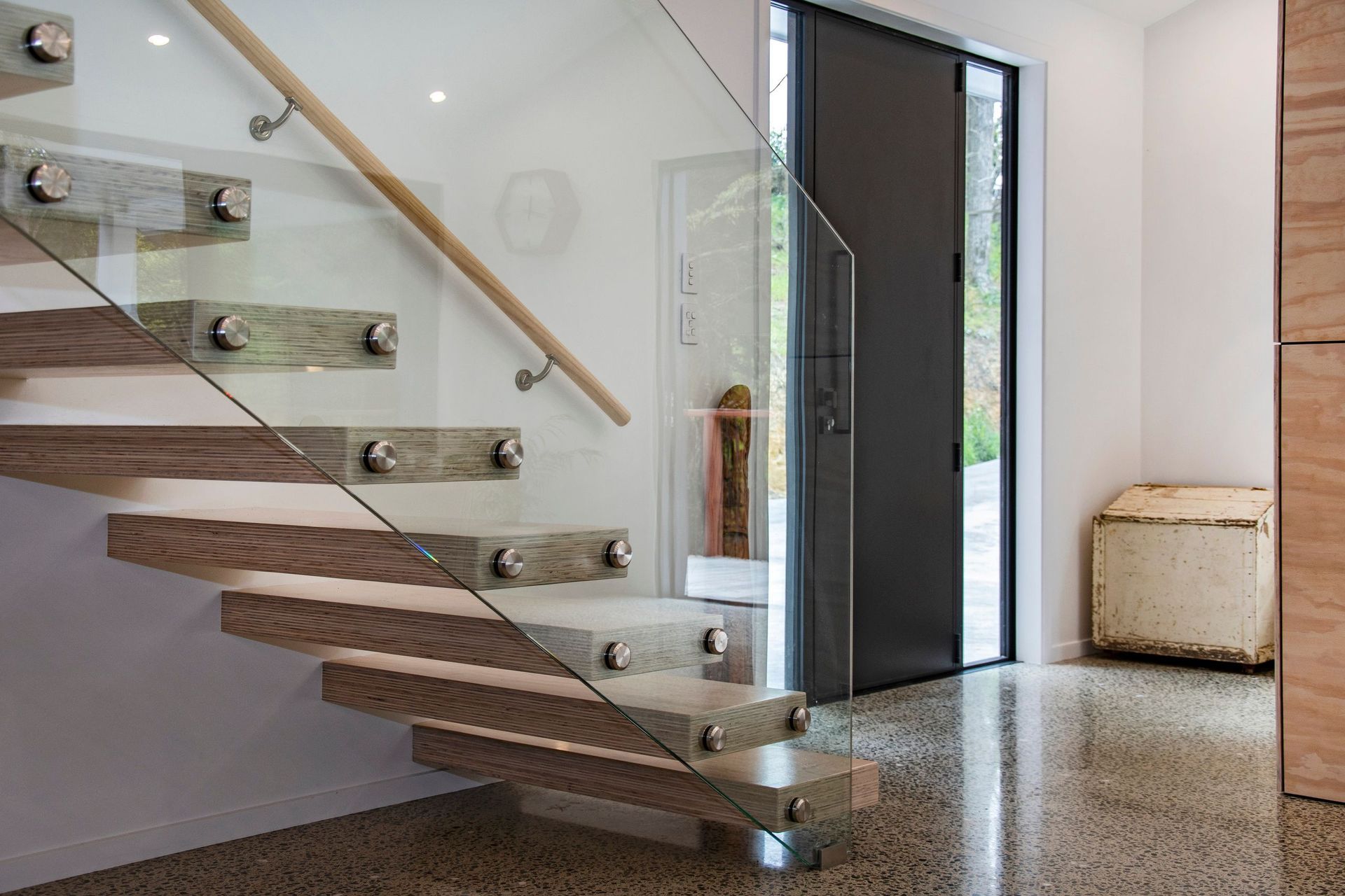 Custom built floating staircase