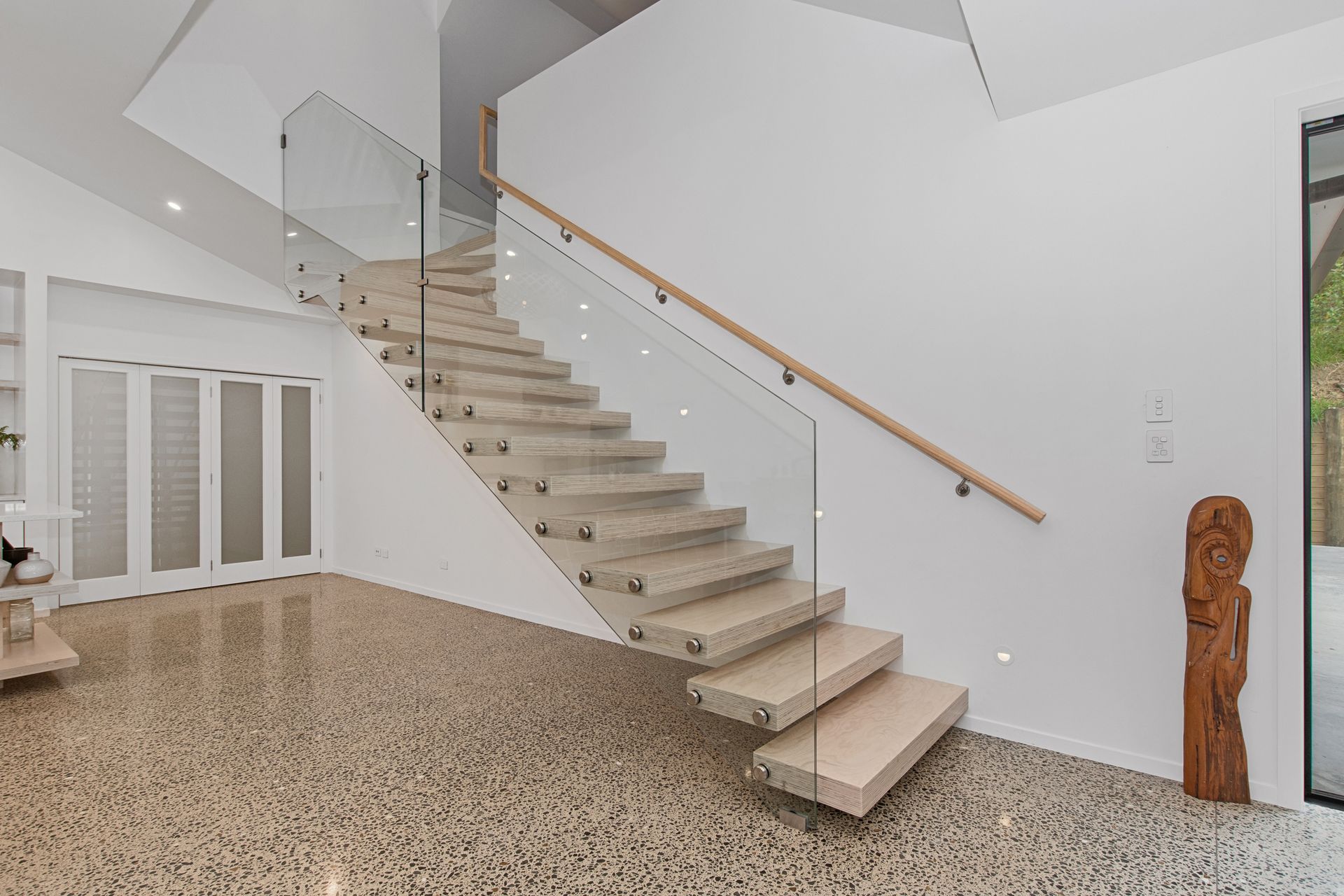 Custom built floating staircase