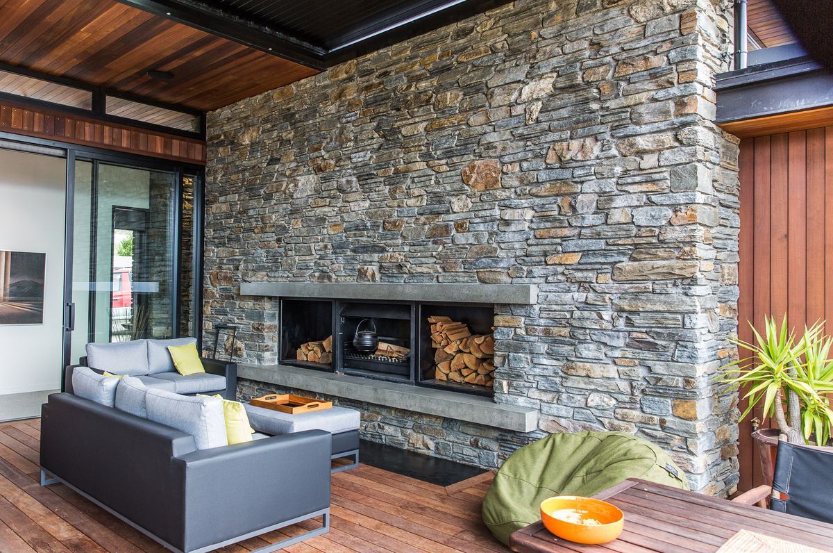 Mixed colour stone home