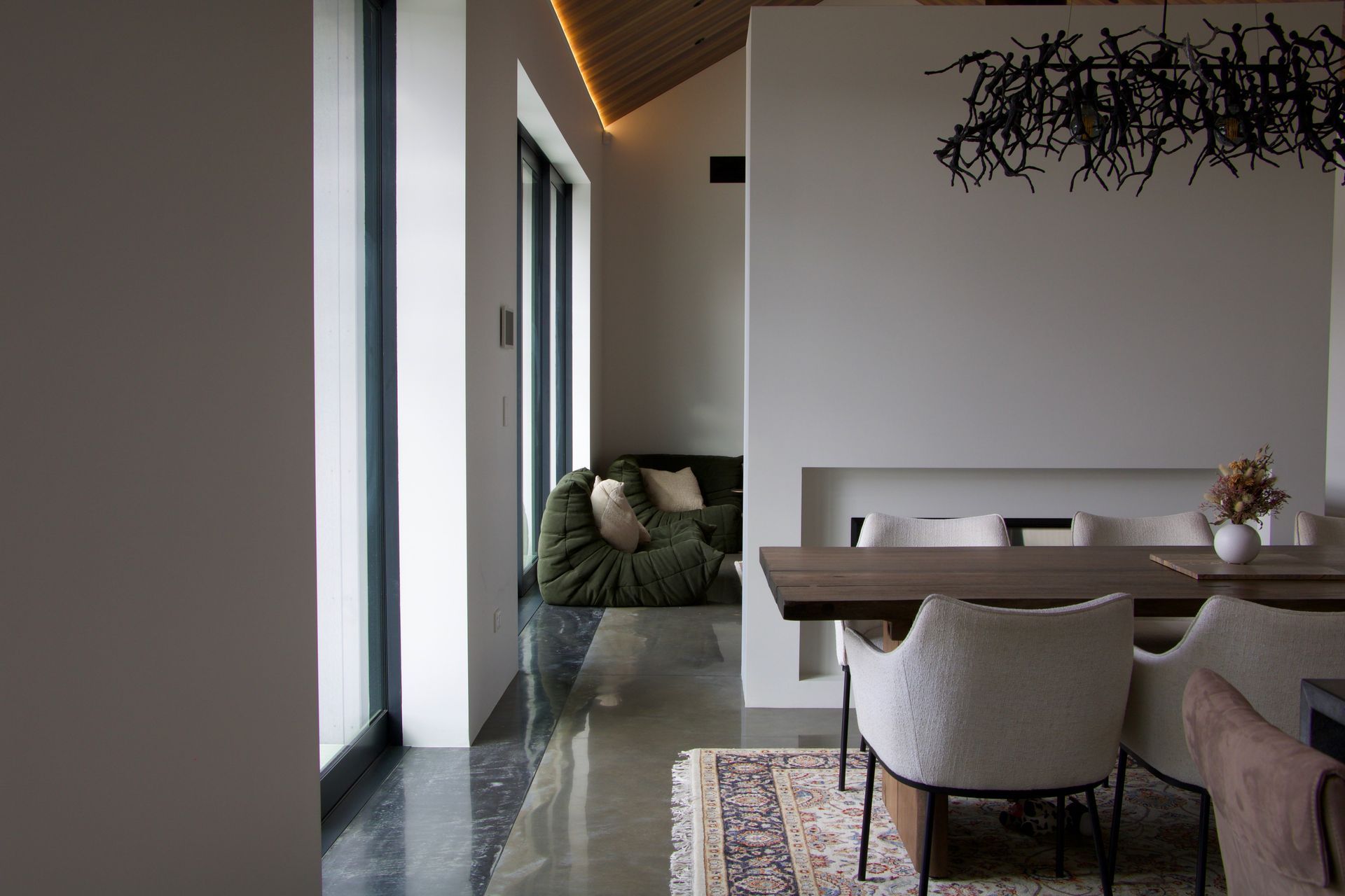 'Little People' chandelier over the dining table
