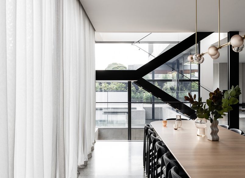 Sussex Residence - Sheer Curtains & Recessed Motorised Blinds - Brighton