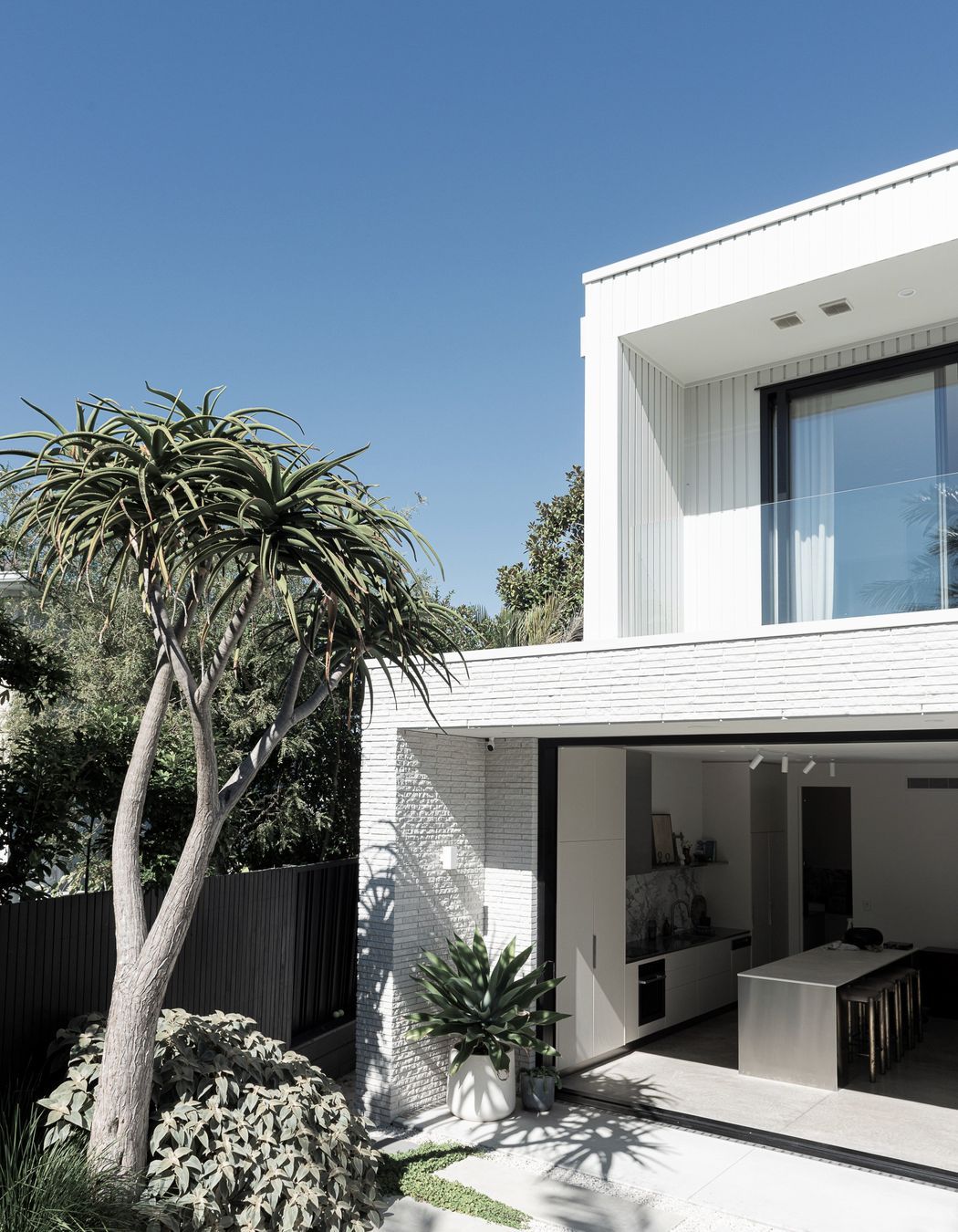 Newnham and Barry's property is one of only three or four homes in the country to use this split white brick.