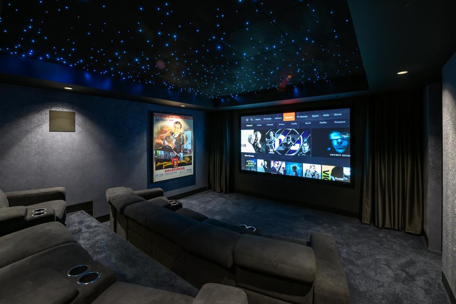 Fairleigh House - External Venetians &amp; Home Theatre Curtains