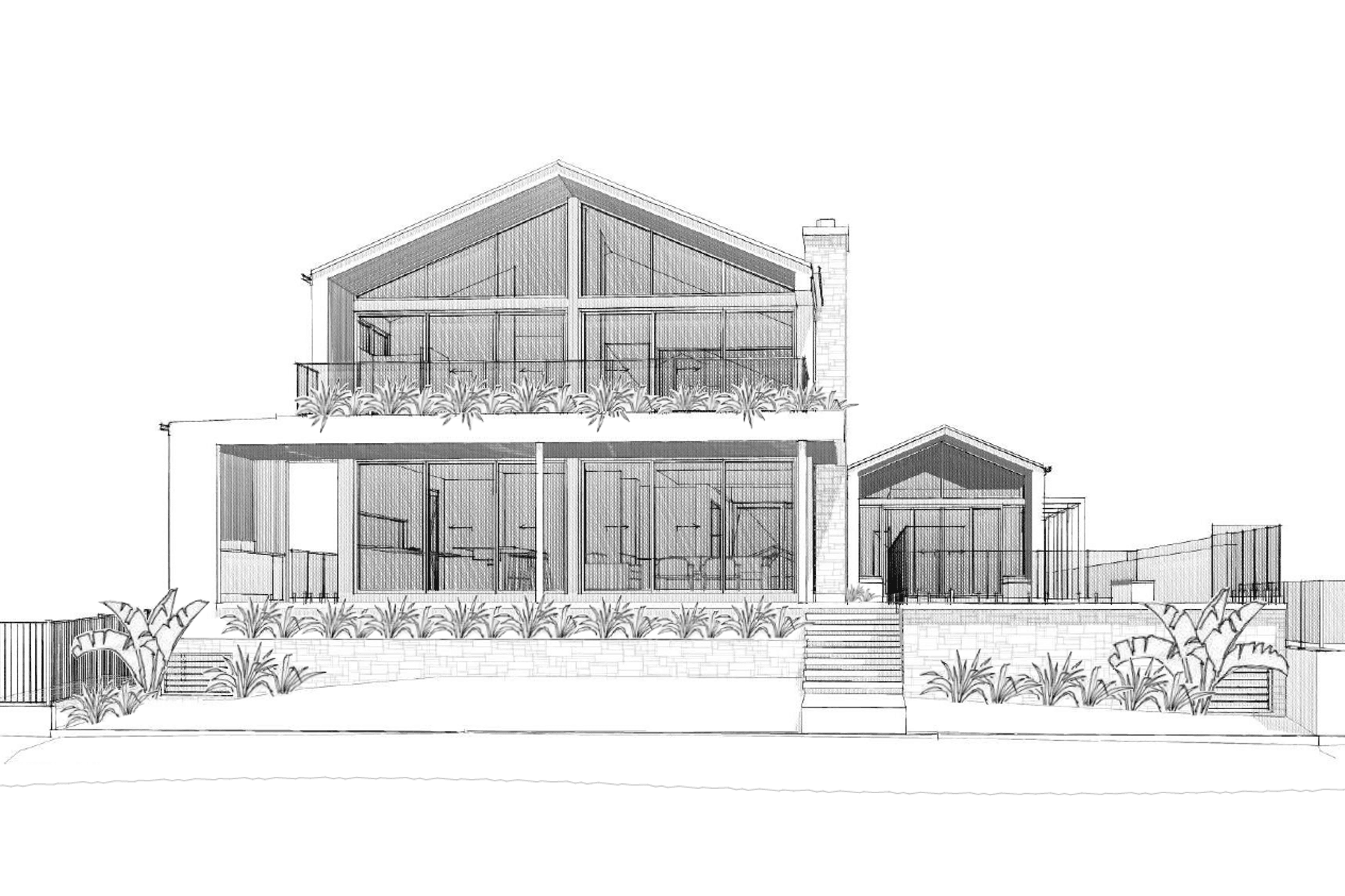 Scandi Beach Residence - Waterway Perspective