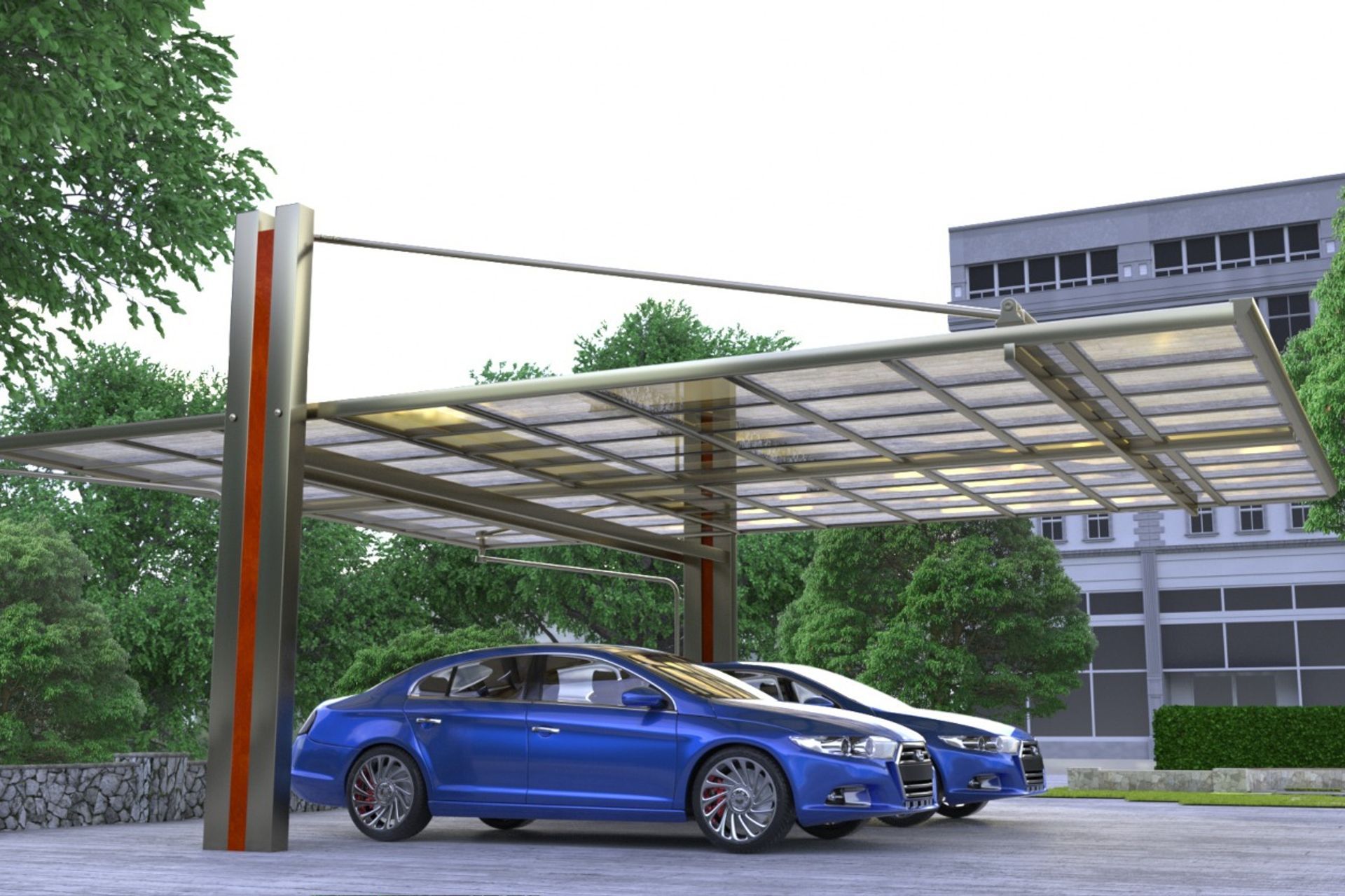 Double Carport Cantilever