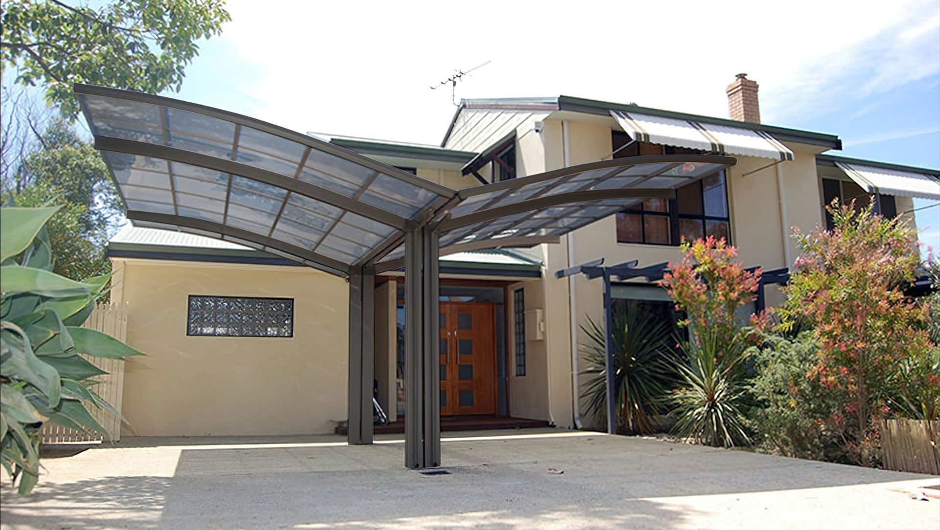 Double Carport Aluminium banner