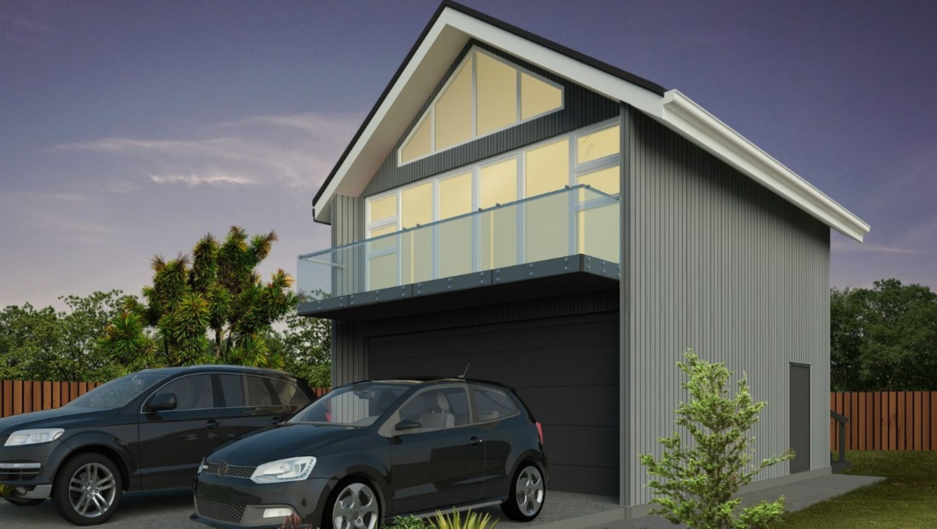 Double Garage with Loft Gable banner