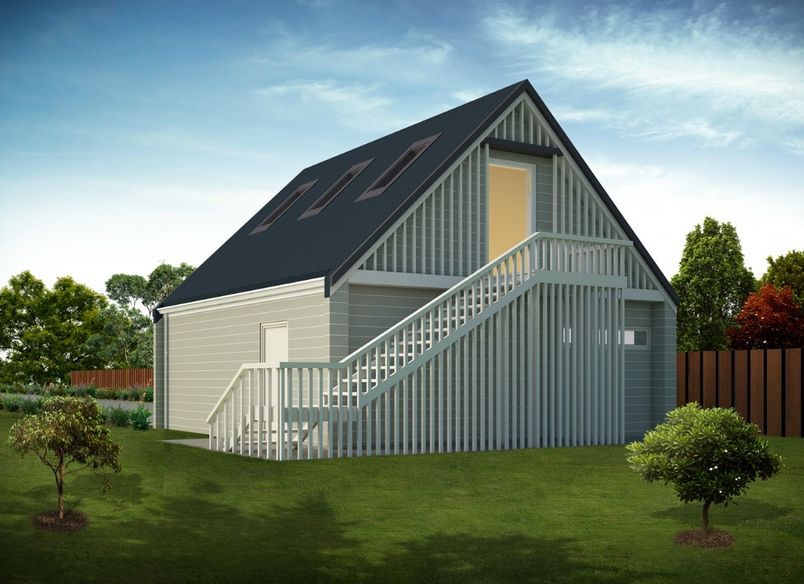 Double Garage with Loft Trellis