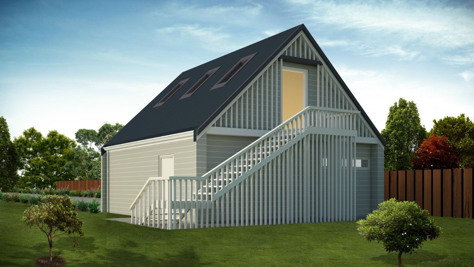 Double Garage with Loft Trellis banner