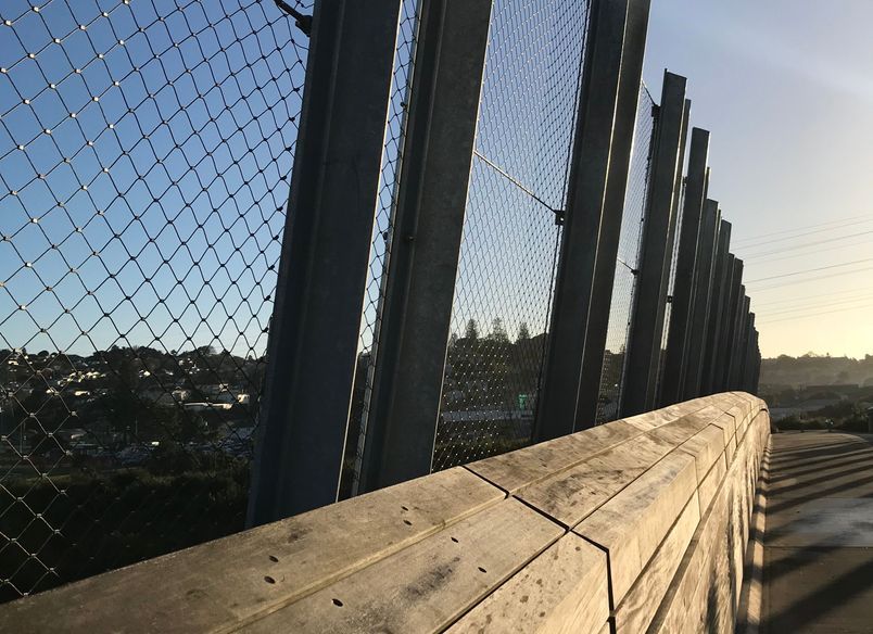 Taumanu Reserve Bridge - anti-throw mesh screens
