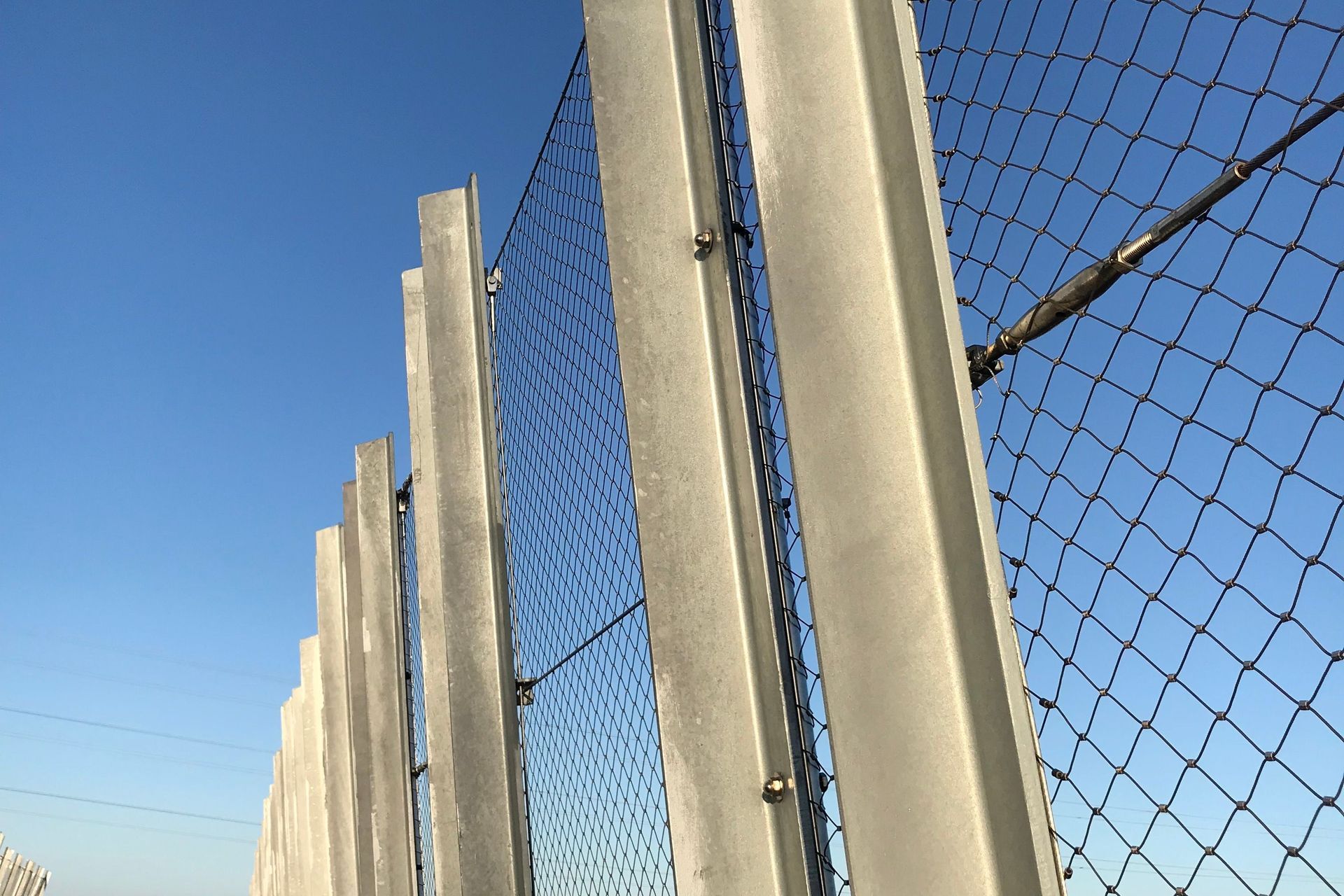 Neilson Road bridge - anti-throw mesh screens
