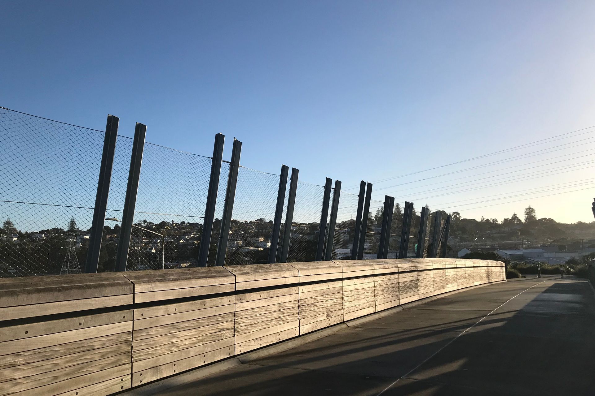 Neilson Road bridge - anti-throw mesh screens
