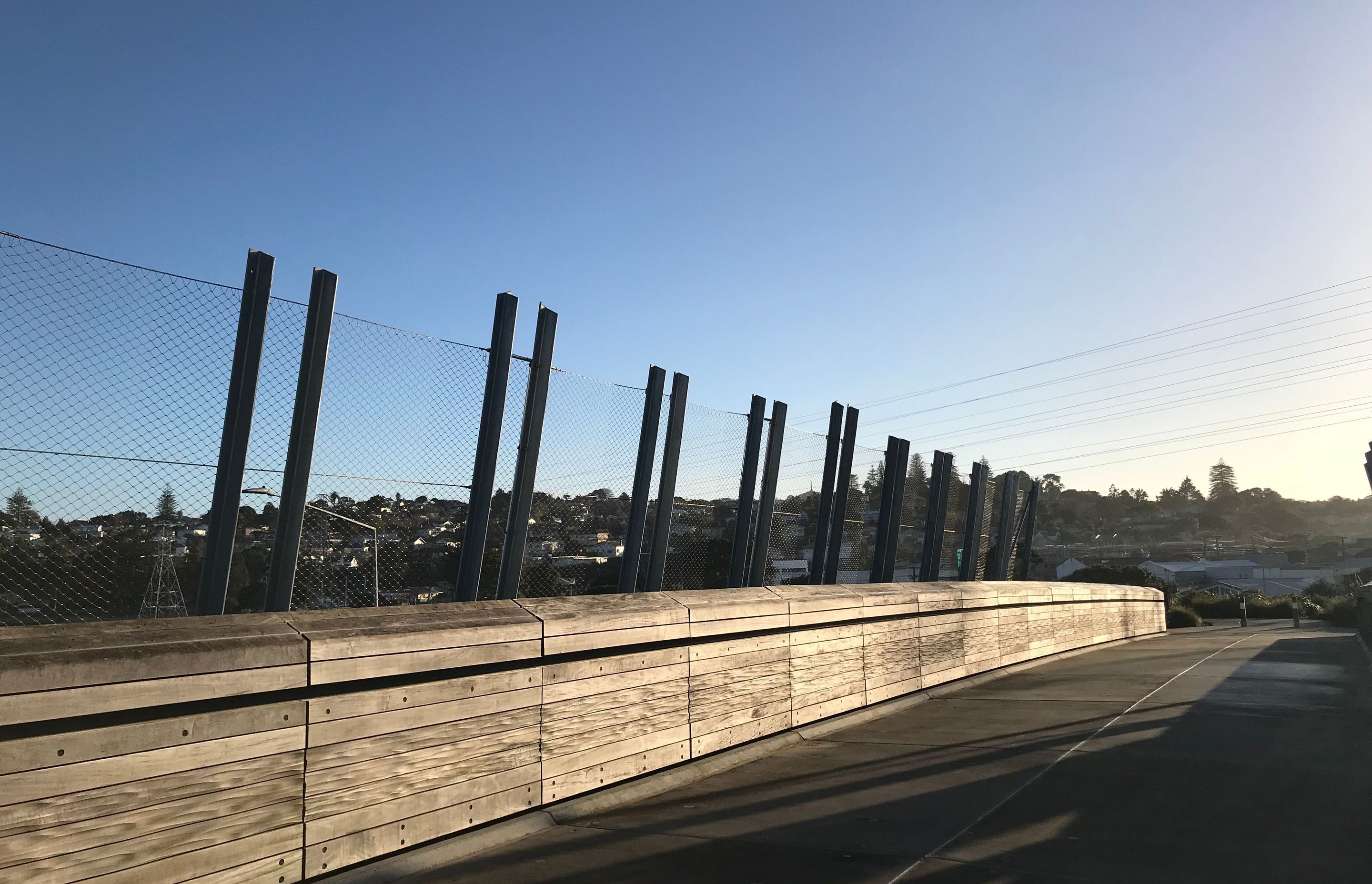 Neilson Road bridge - anti-throw mesh screens
