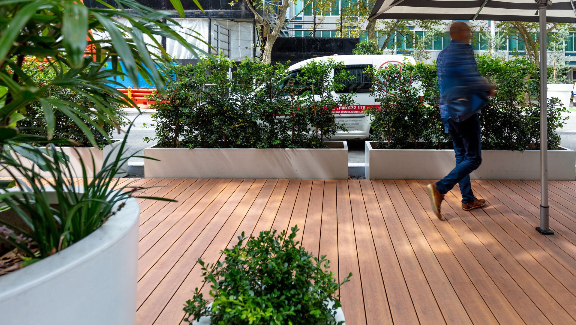 Miller Street Pop Up Plaza banner