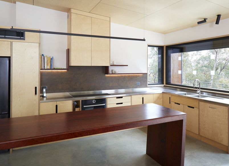 Plywood and Redgum Kitchen Joinery