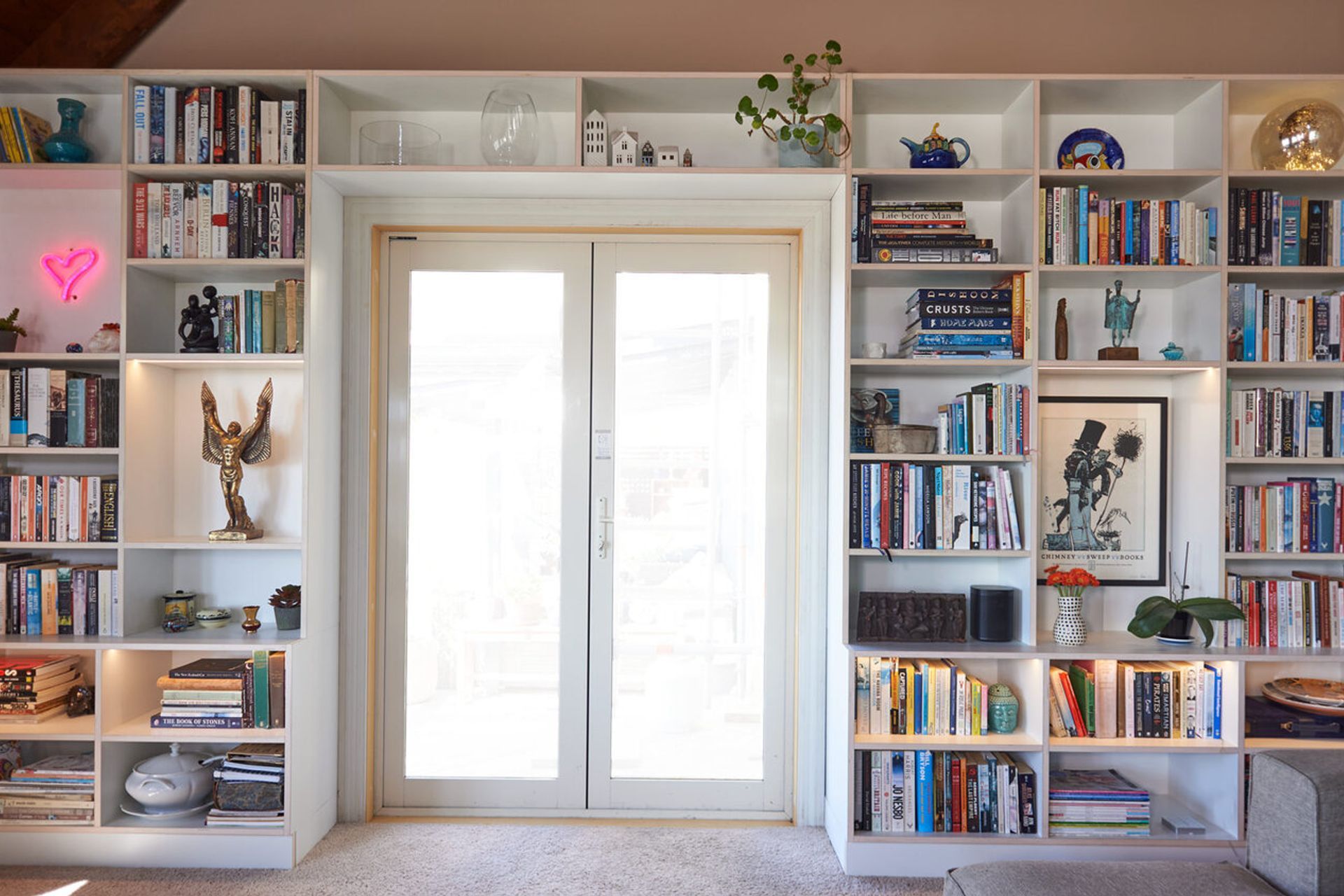 Bookcase in Wellington with integrated LED lighting