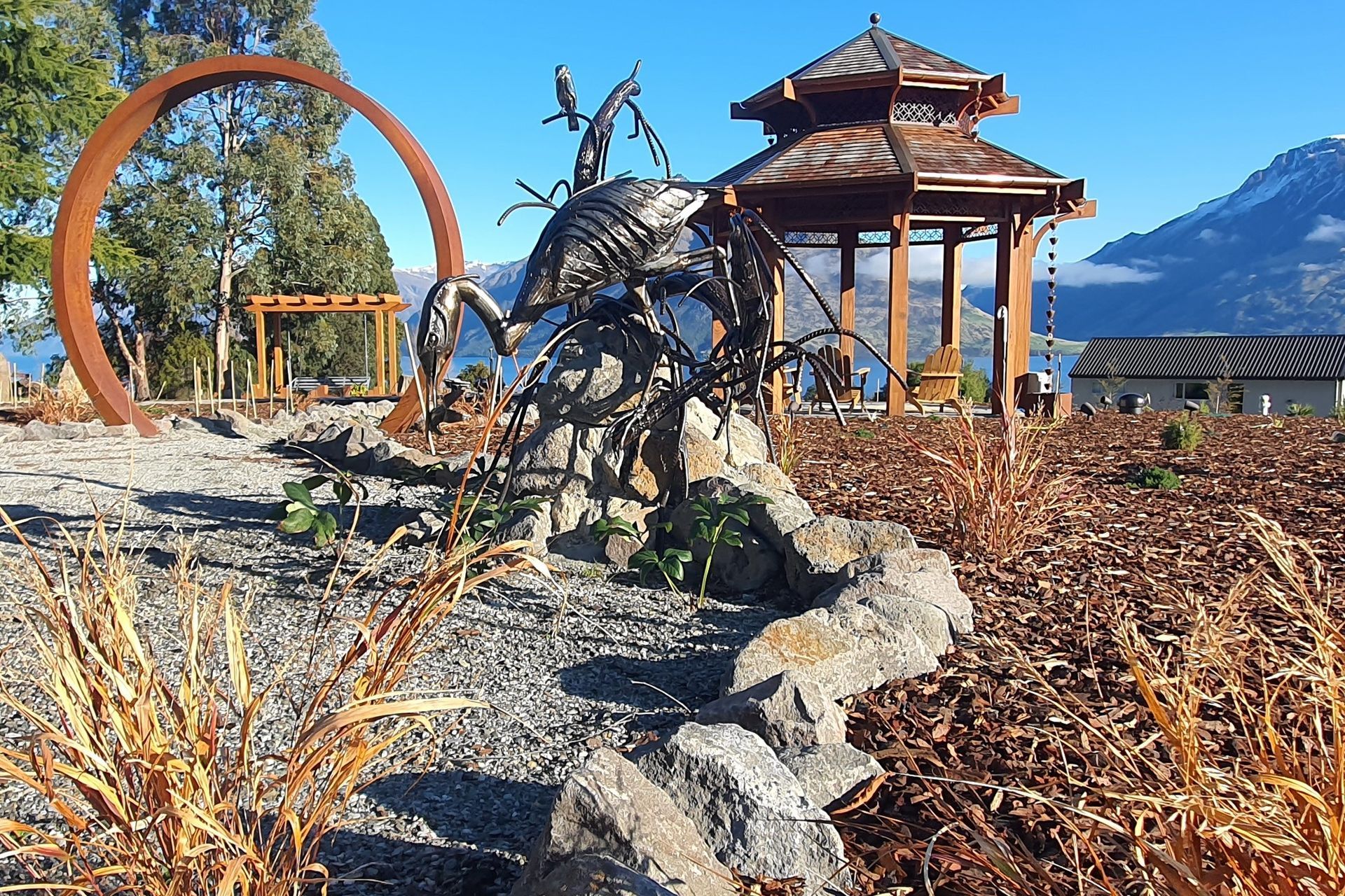 Dry Lake, Heron &amp; Garden