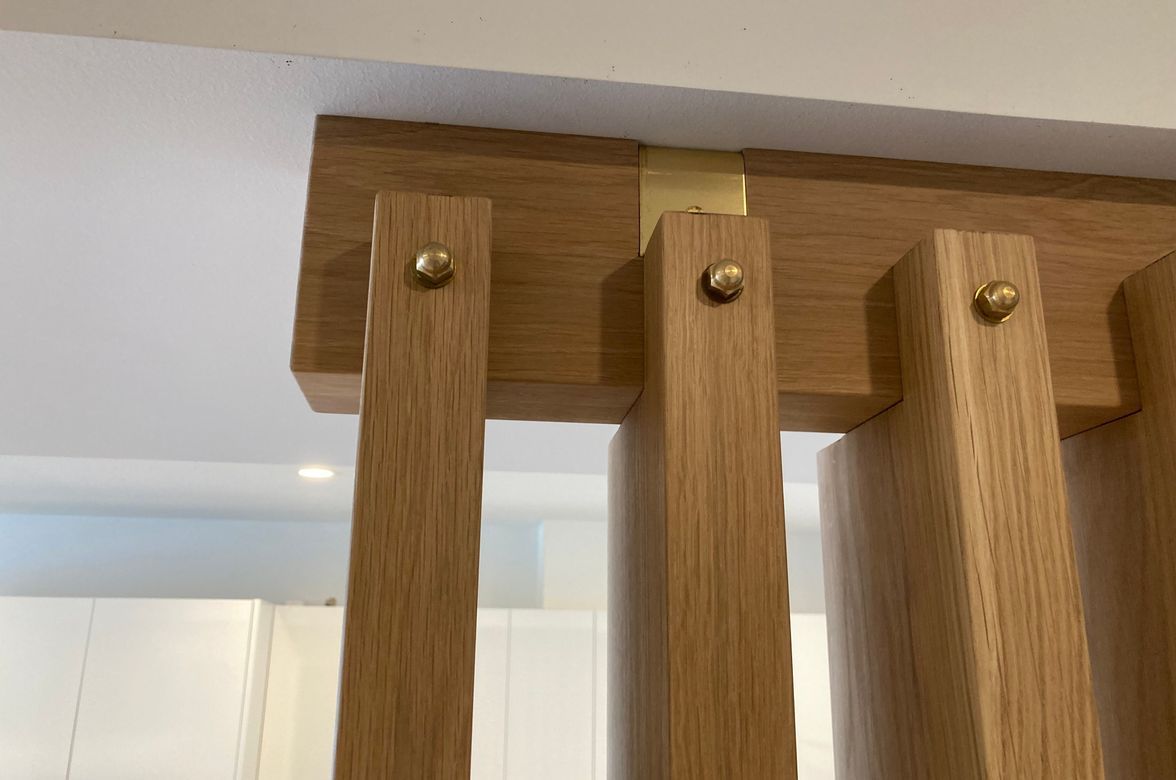 Feature wall in American Oak