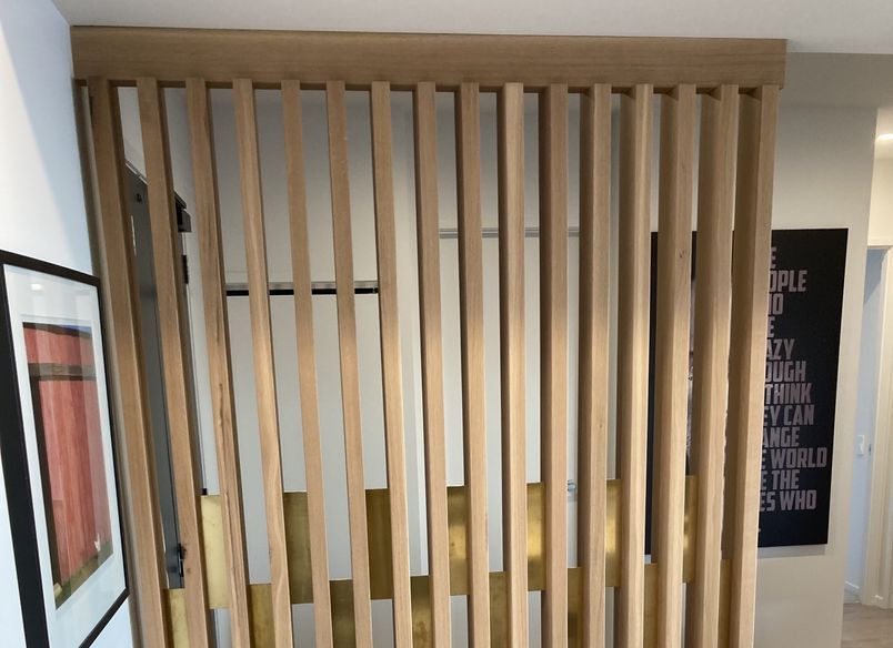 Feature wall in American Oak