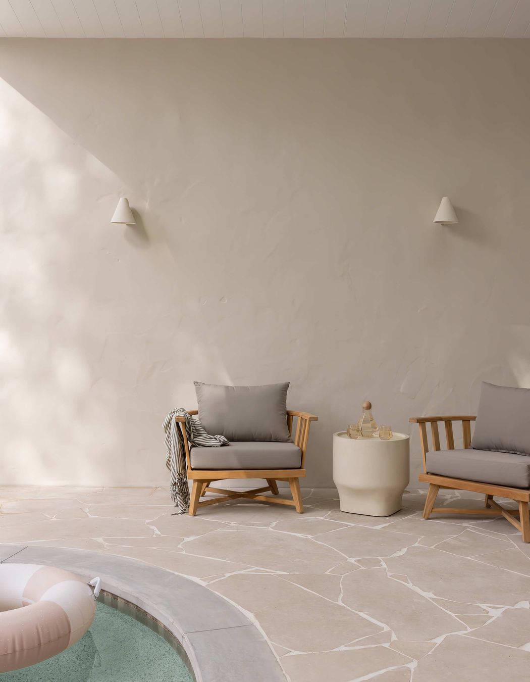 Sonoma Slat Occasional Chair and Lucia Side Table