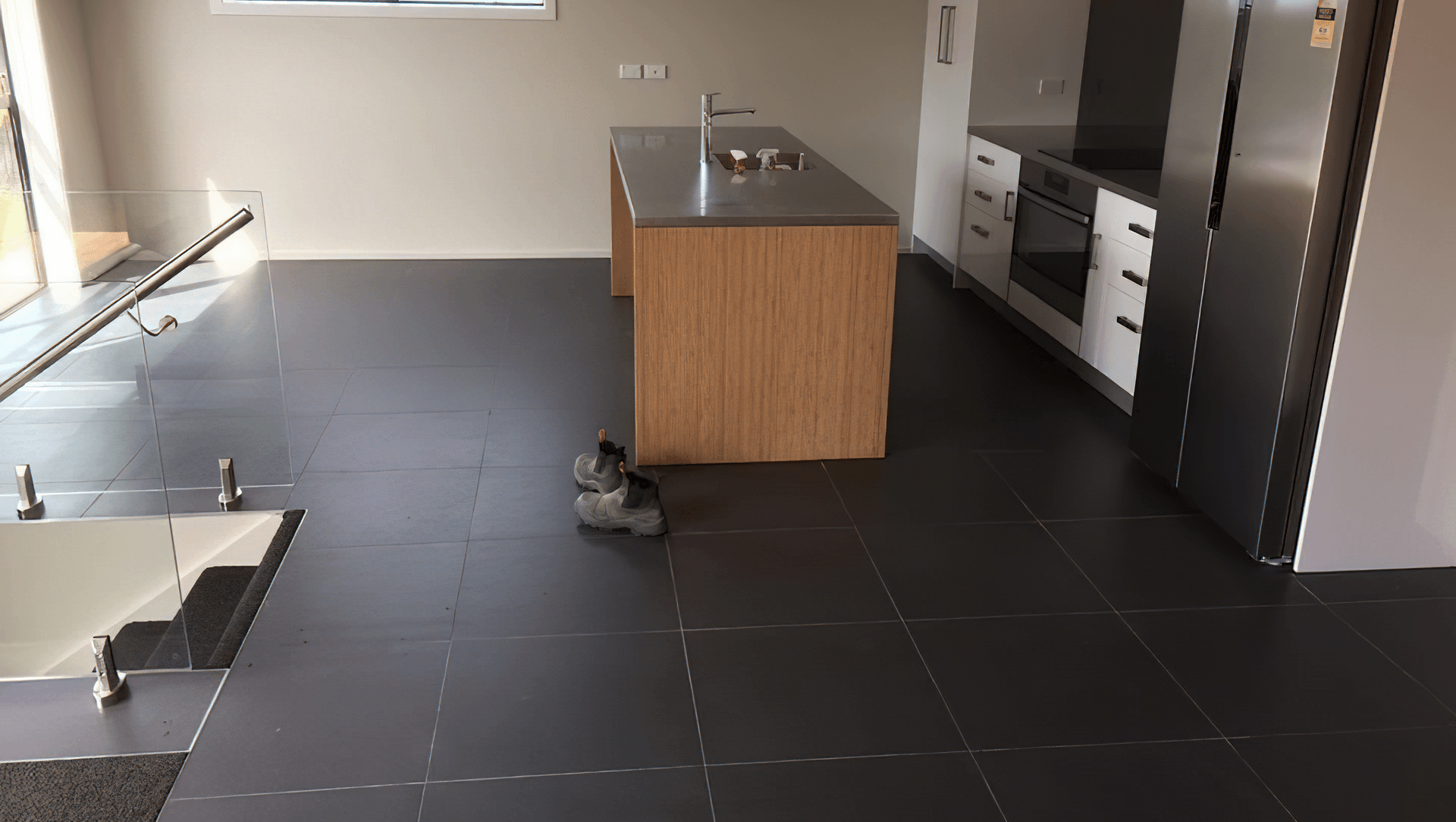 Kitchen Black Tiling banner
