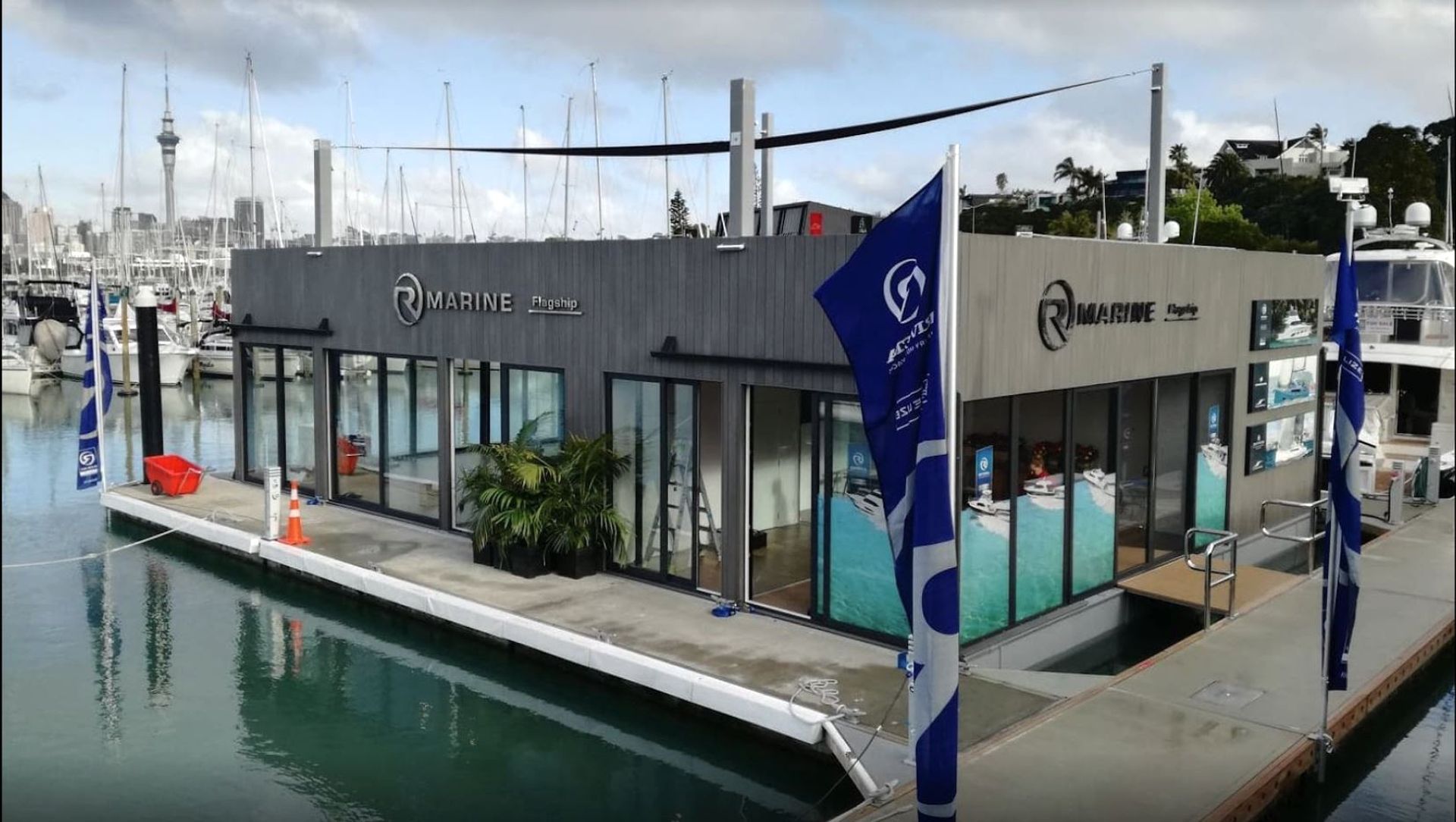 Flagship Marine Floating Sales Office banner