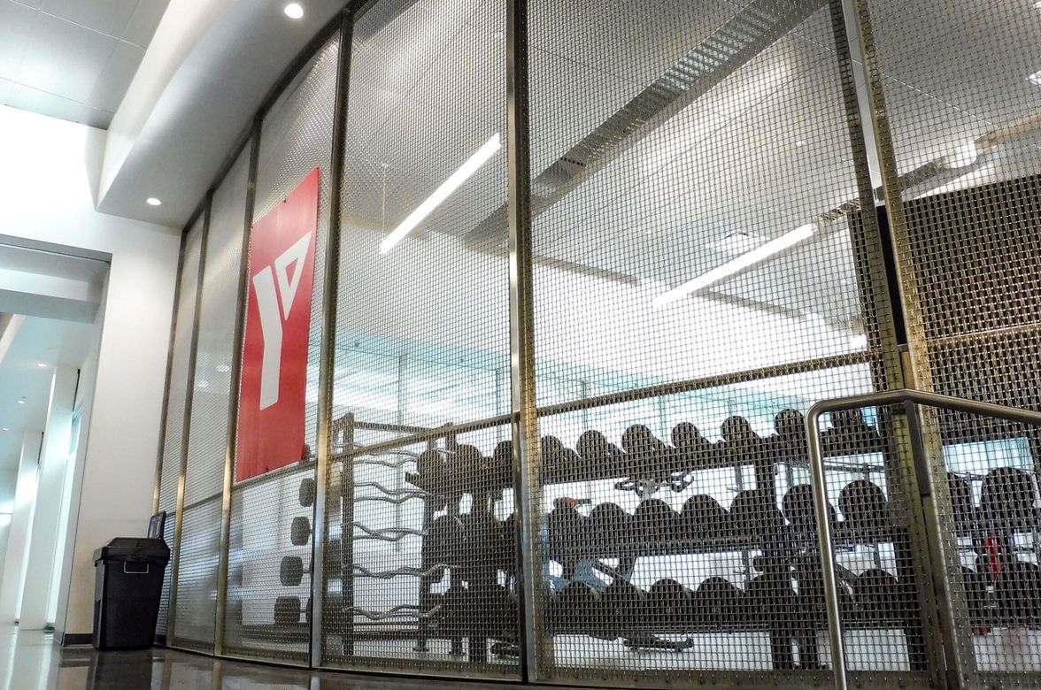 Wire Mesh Space Dividers at YMCA