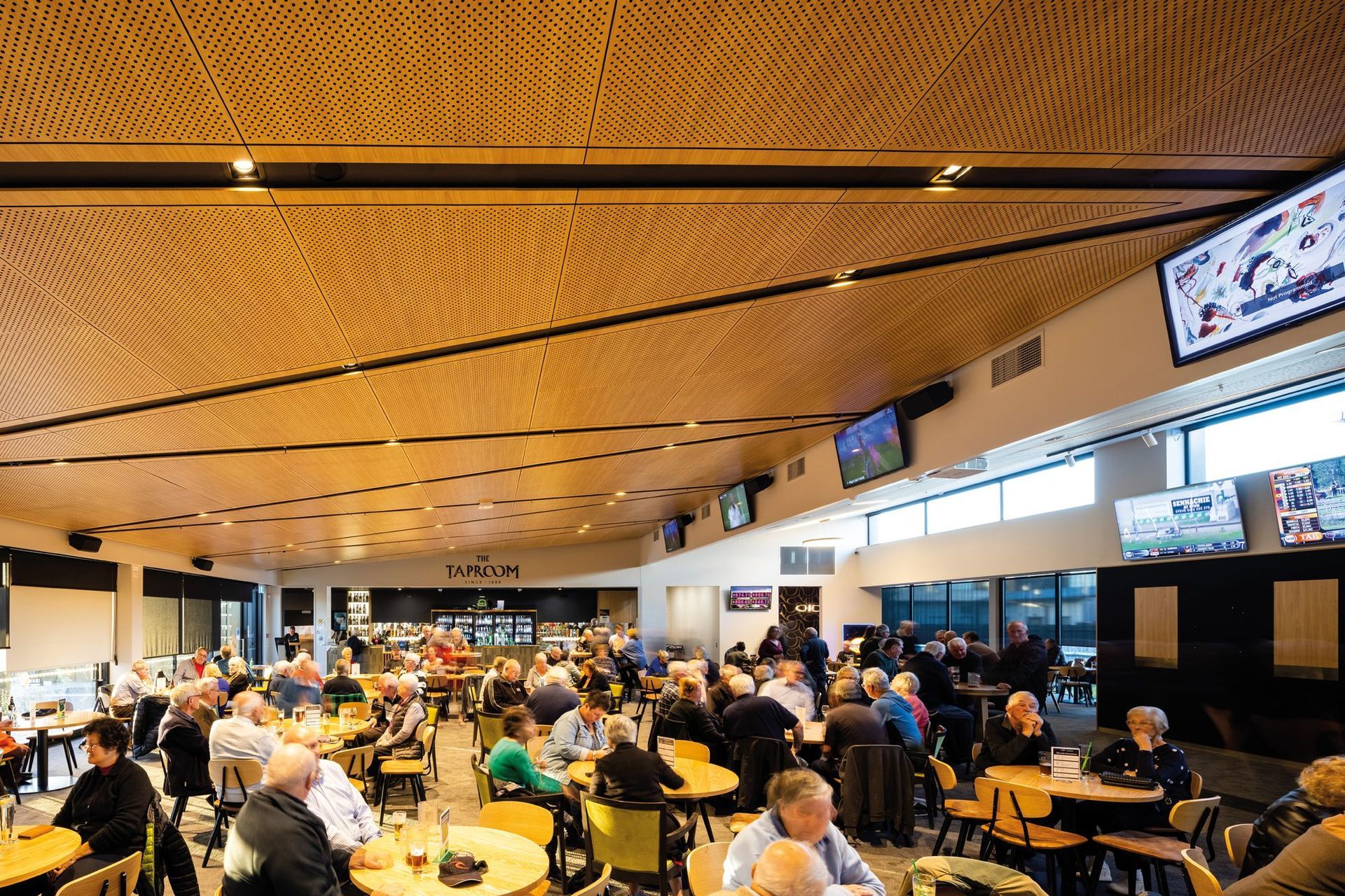 Members of the general public are allowed to order food and non-alcoholic drinks to enjoy the facilities. Photography by Clinton Lloyd.