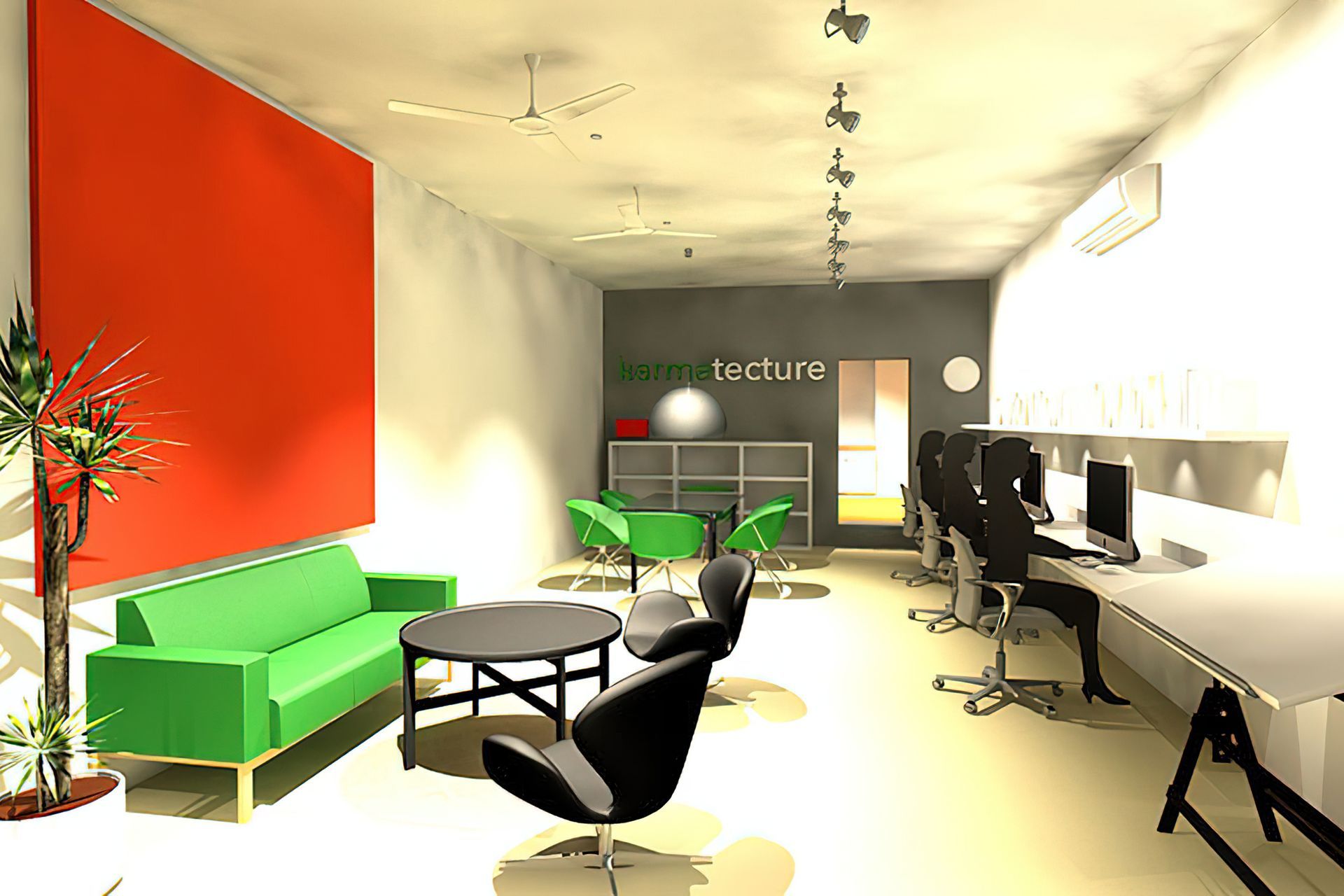 Initial 3-D, just using the render engine from Archicad, allowed for planning of spaces and sourcing of furniture to fit.