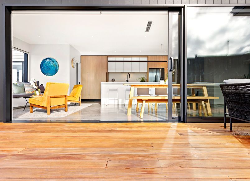 Black Negative Detail with Woodgrain, Auckland