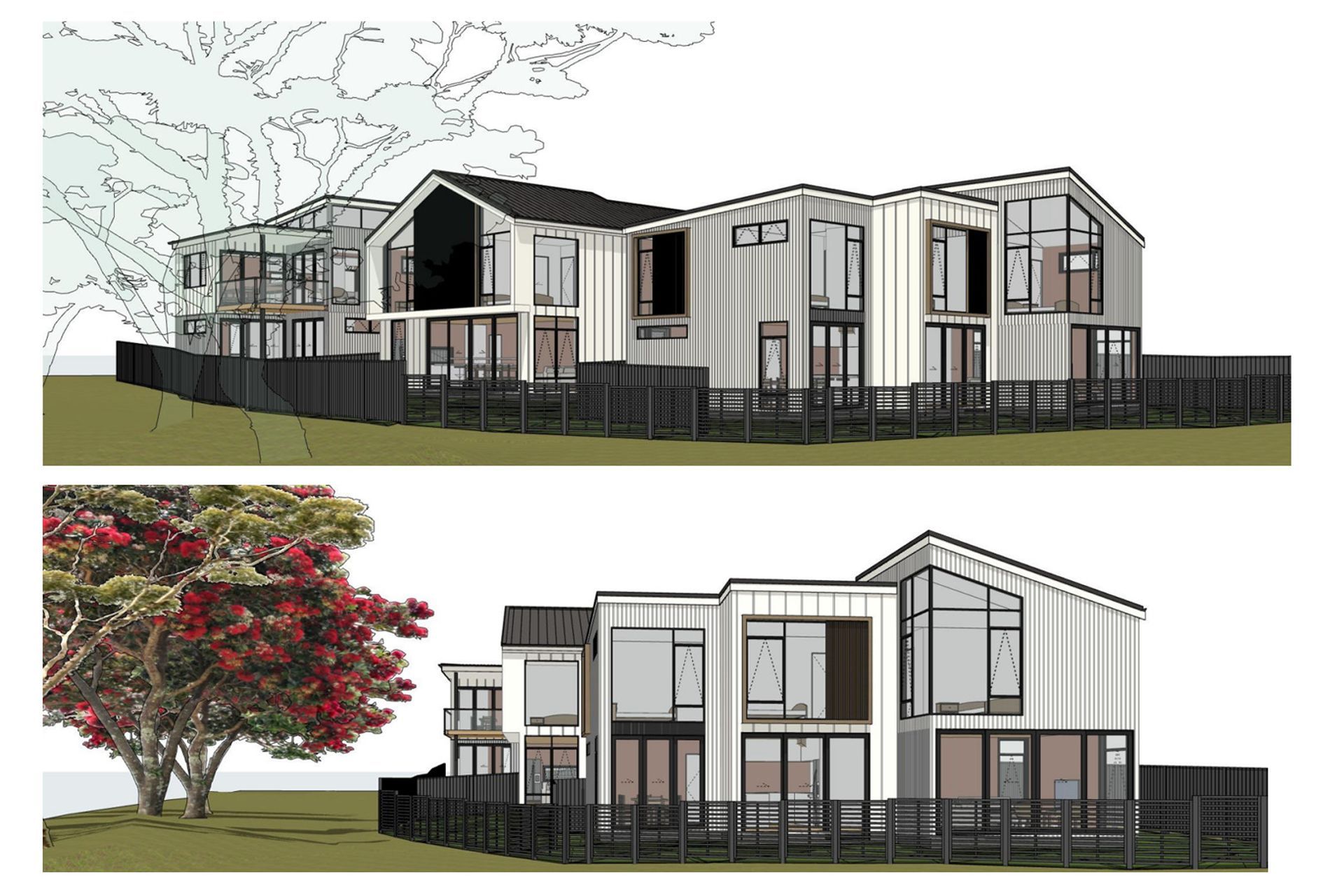 Mixed Suburban Zone - 3 dwellings on 743m² site