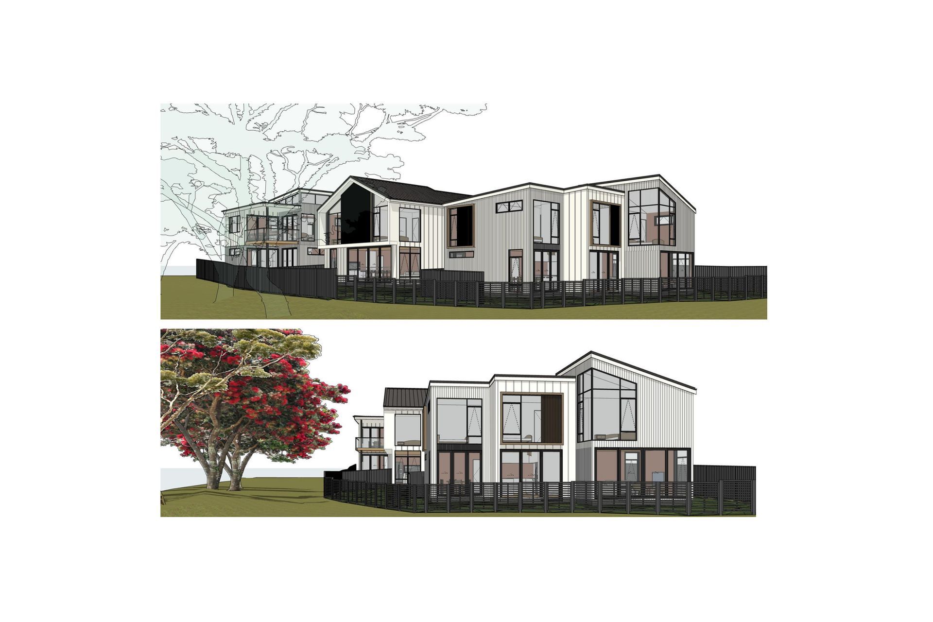 Mixed Suburban Zone - 3 dwellings on 743m² site