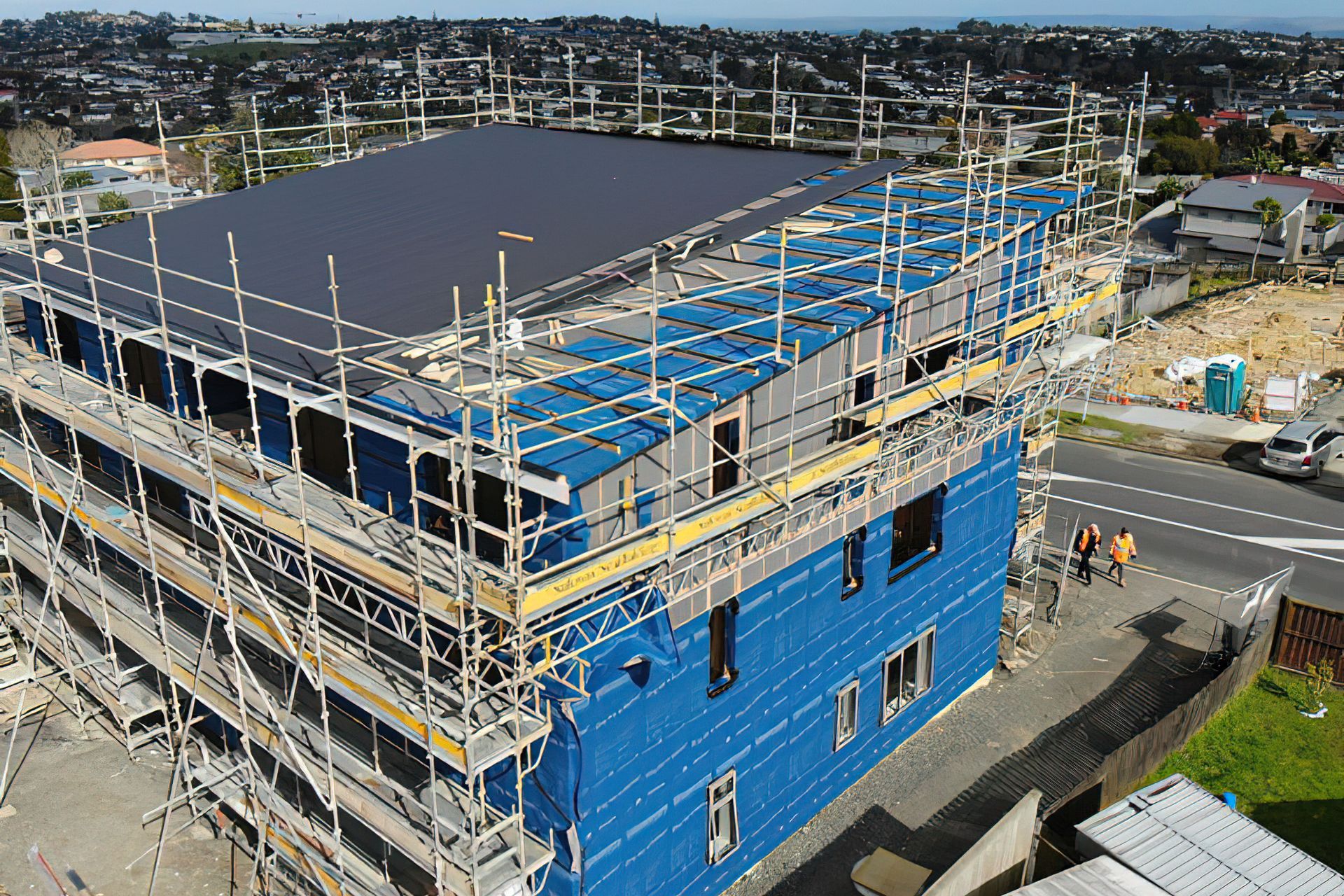 Pre-applied Building Underlay Protects CLT Panels from Moisture